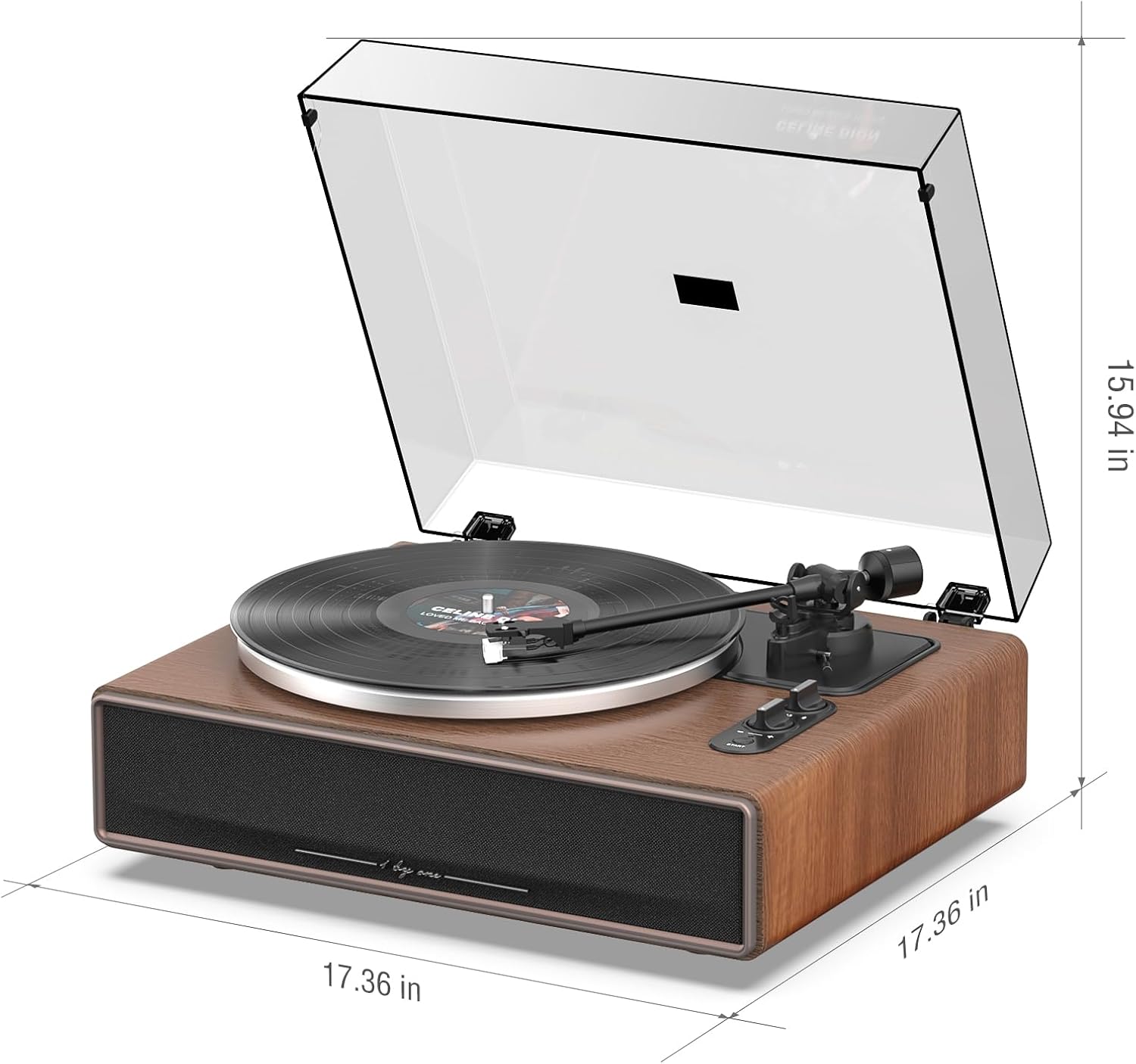 Belt Drive Record Player with Built-in Speakers,Bluetooth Turntable with Magnetic Cartridge,Preamp and Adjustable Counterweight