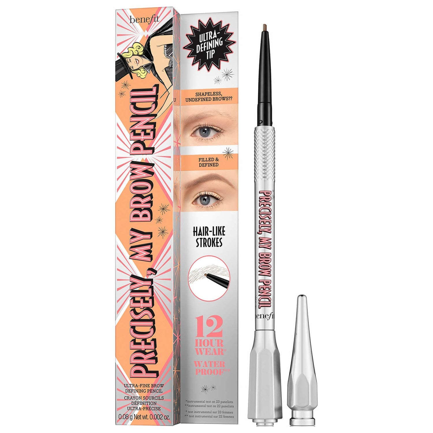 Benefit Precisely My Brow Pencil Ultra Fine Brow Defining, No. 4, Medium, 0.002 Ounce