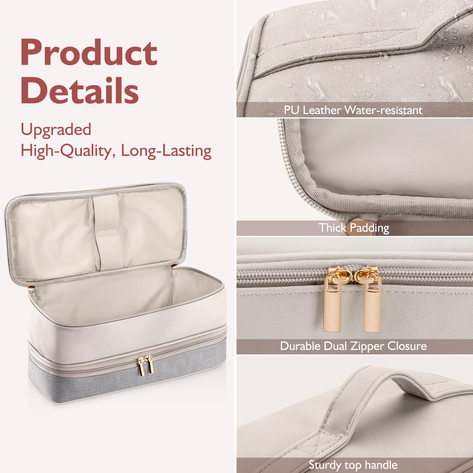 Travel Carrying Case for Hair Dryer Shark Flexstyle Dyson Airwrap Brush Double-Layer Hair Accessories Tools Storage Bag for Revlon Hairdryer Styler Organizer