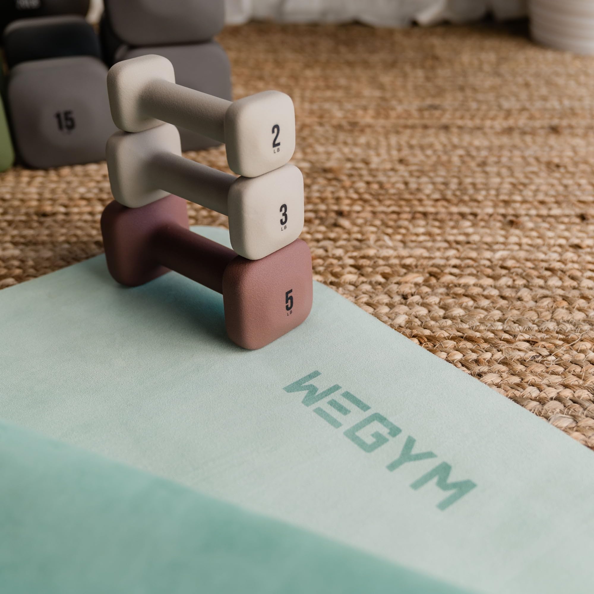 WeGym SafeGrip Dumbbells, Anti-Slip, Anti-Roll, Thick Handles, Free Weights, Square Dumbbells for Secure Workouts at Home, Weightlifting, and Personal Training