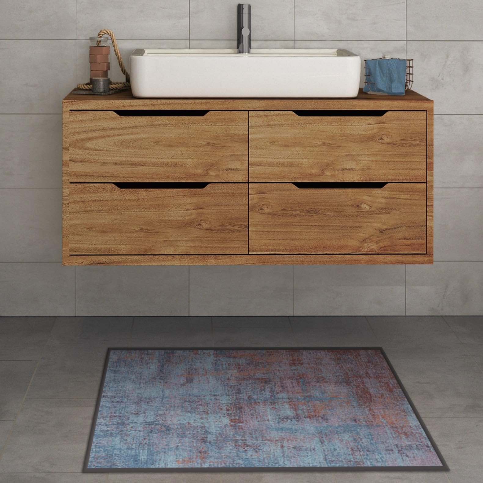 RUGGABLE Impasto Washable Rug - Perfect Modern Area Rug for Living Room Bedroom Kitchen - Non-Slip, Pet & Child Friendly, Stain & Water Resistant - Durable - Sage Green 3&