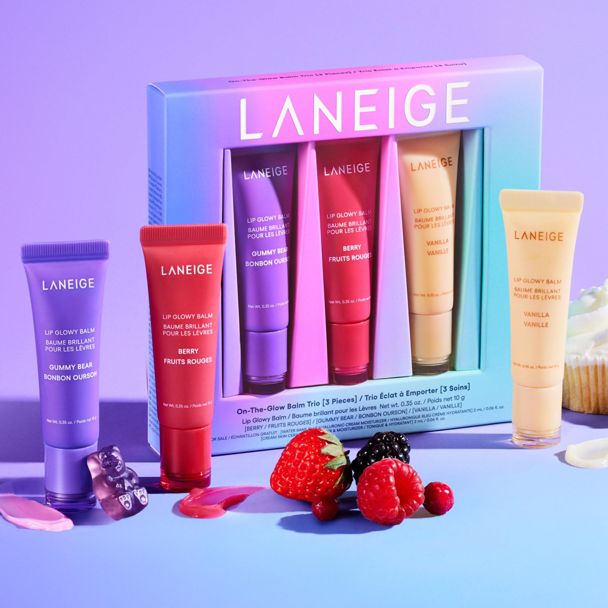 LANEIGE Lip Glowy Balm Hydrate, Glossy, Lightweight, Moisturize & Tint with Shea Butter