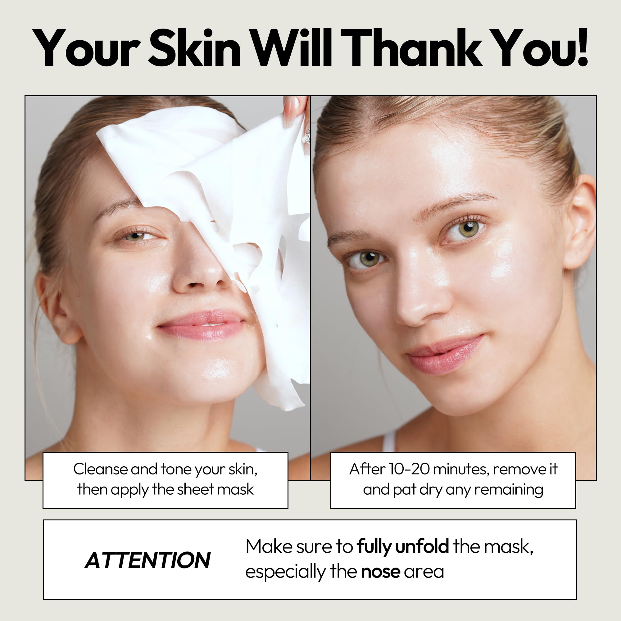 LAPCOS Pearl Sheet Mask, Daily Face Mask with Probiotics to Brighten and Clarify Skin, Korean Beauty Favorite, 5-Pack