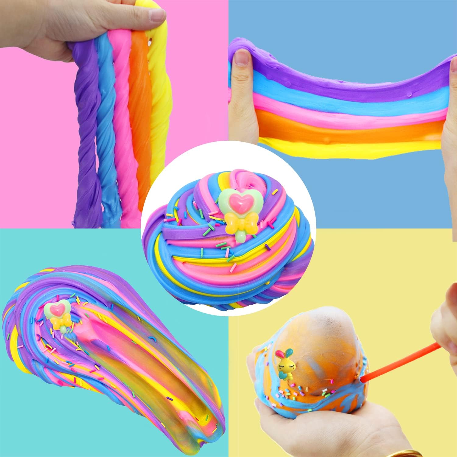uscan Cloud Slime Butter Slime Kit, Fluffy Slime for Kids Slime Pack of 12, Crunchy Slime Slime Party Favors Supplies Slime Kit for Girls Boys Kids Toy Slime (pack-01)