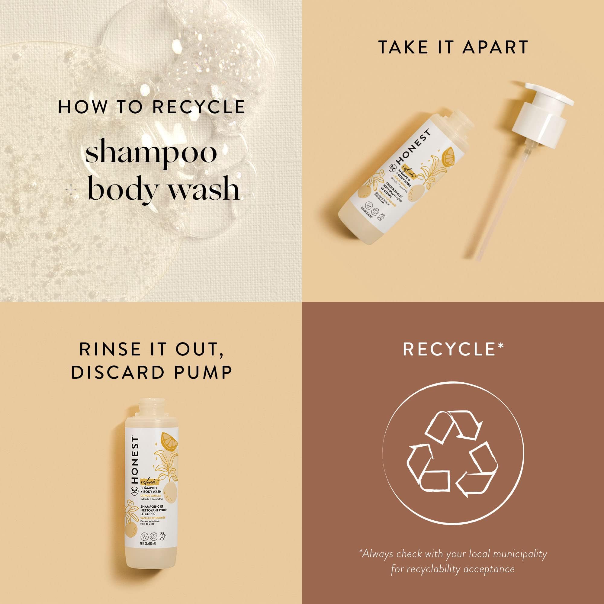 The Honest Company 2-in-1 Cleansing Shampoo + Body Wash | Gentle for Baby | Naturally Derived, Tear-free, Hypoallergenic | Fragrance Free Sensitive, 10 fl oz
