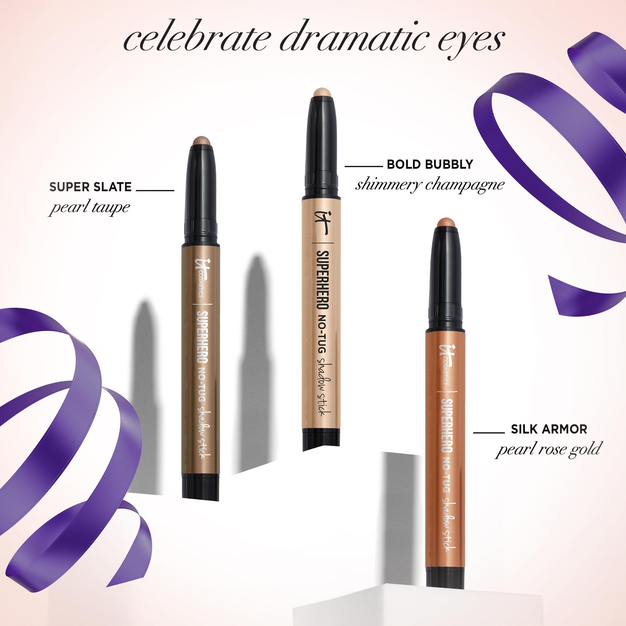 IT Cosmetics Superhero No-Tug Waterproof Eyeshadow Stick - Longwear Blendable Cream with Built-In Primer Suitable for Sensitive Eyes 0.05 oz