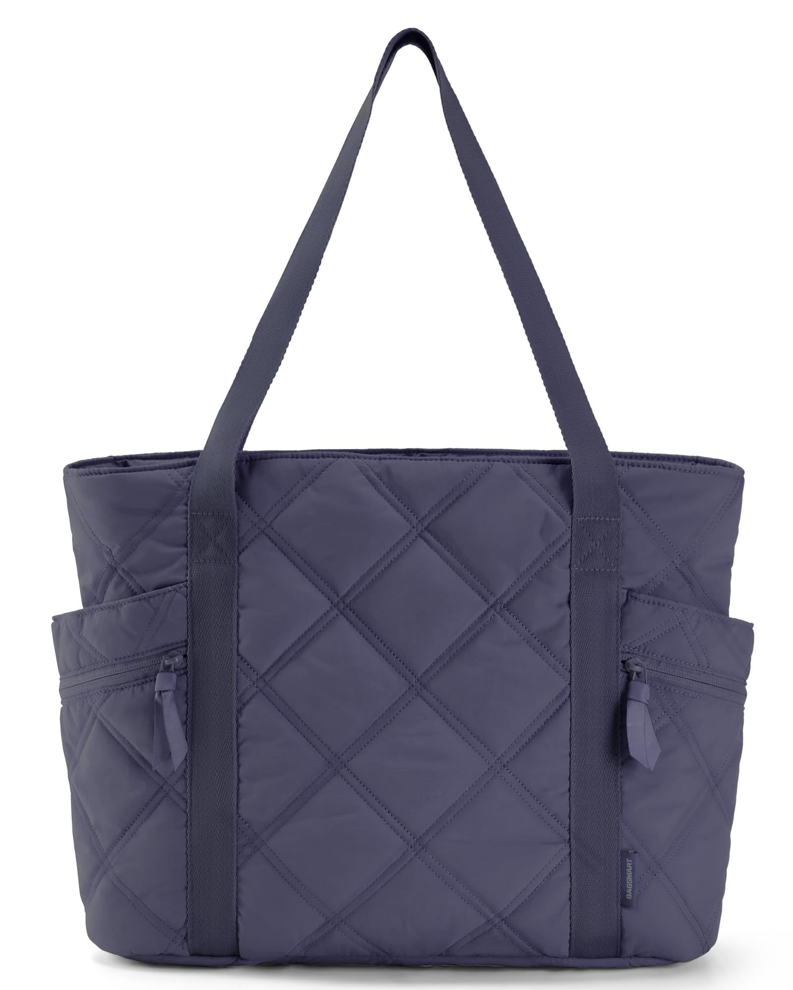 BAGSMART Tote Bag for Women, Puffer Tote Bags with Zipper, Travel Essentials Quilted Nurse Bag Carry On Bag Gifts for Women