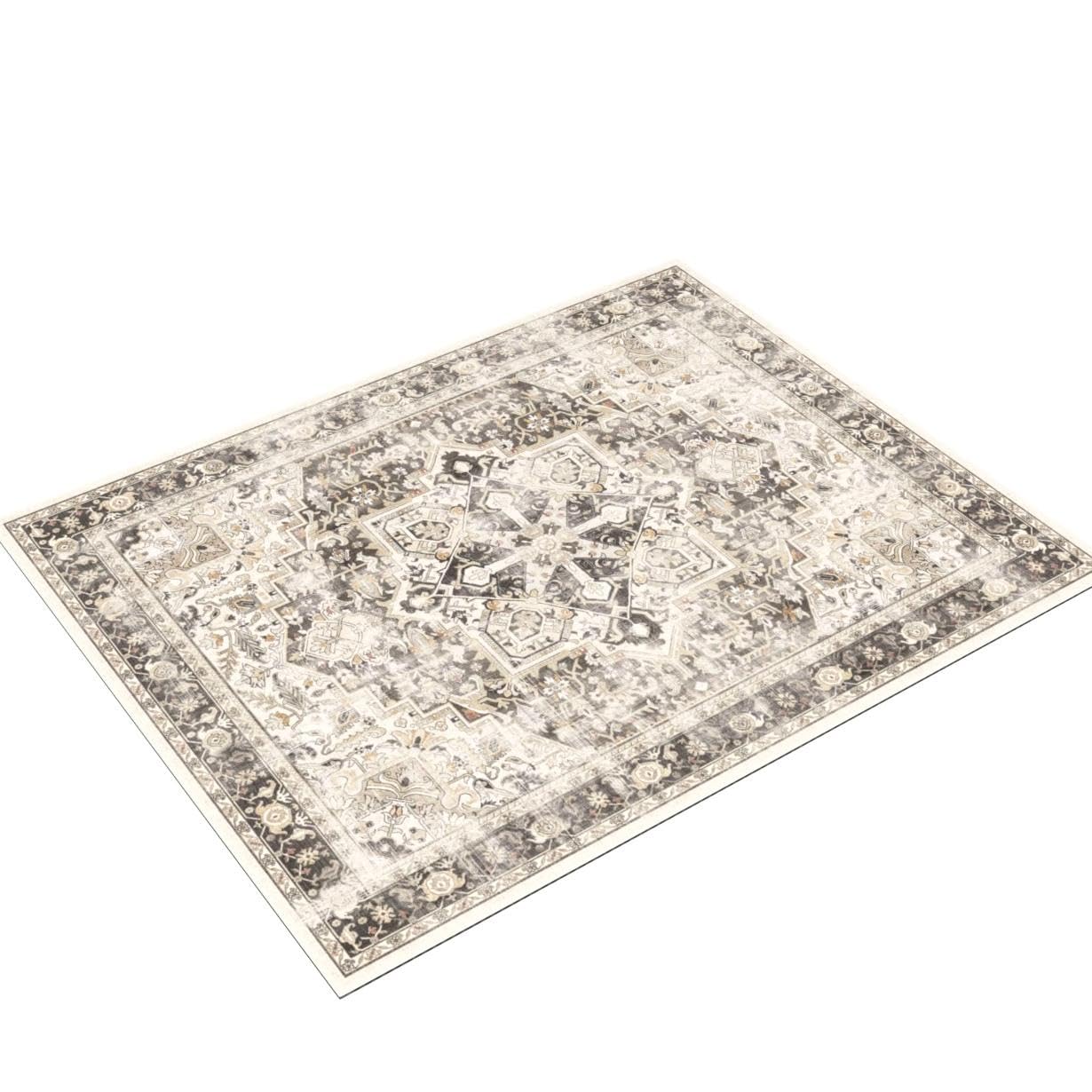 RUGGABLE Kamran Washable Rug - Perfect Vintage Area Rug for Living Room Bedroom Kitchen - Pet & Child Friendly - Stain & Water Resistant - Hazel 5&