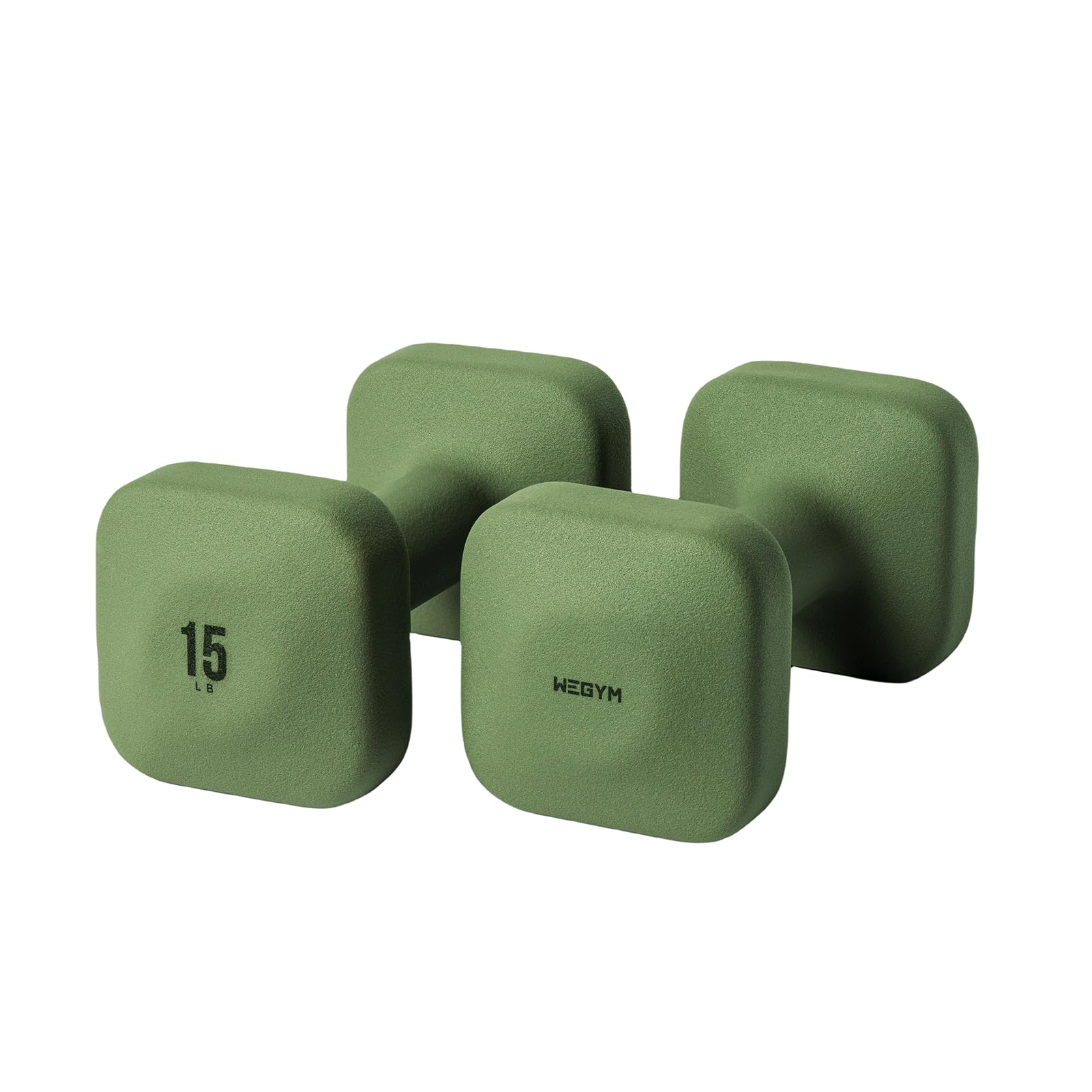 WeGym SafeGrip Dumbbells, Anti-Slip, Anti-Roll, Thick Handles, Free Weights, Square Dumbbells for Secure Workouts at Home, Weightlifting, and Personal Training