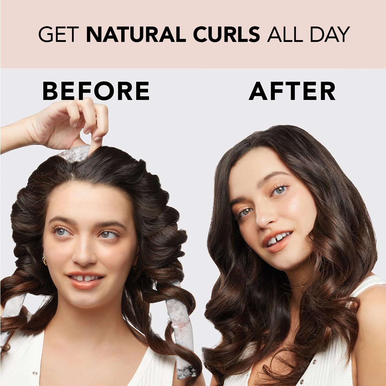 Kitsch Satin Heatless Curling Set for No-Heat Soft Curls | Overnight Hair Curlers & Curling Rod Headband, Frizz-Free Styling | Gentle Rollers for All Hair Types - 1 Pack (Charcoal)