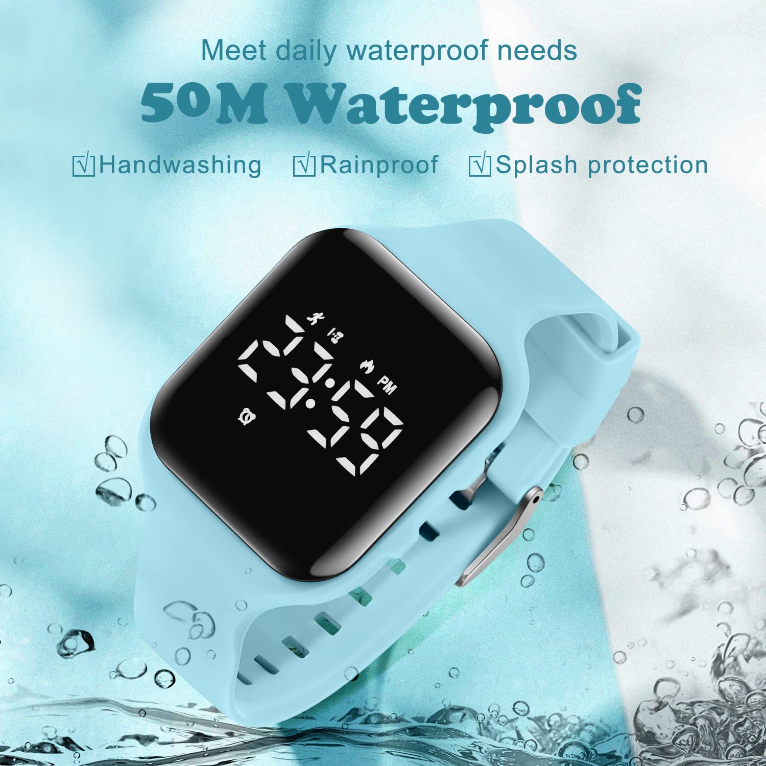 Kids Watch, No App Fitness Tracker Watch for Kids Teenager Digital Watch with Steps Counter/Distance/Calories/Alarm/Stopwatch Fitness Watch for Kids Girls Boys Gift for Teens