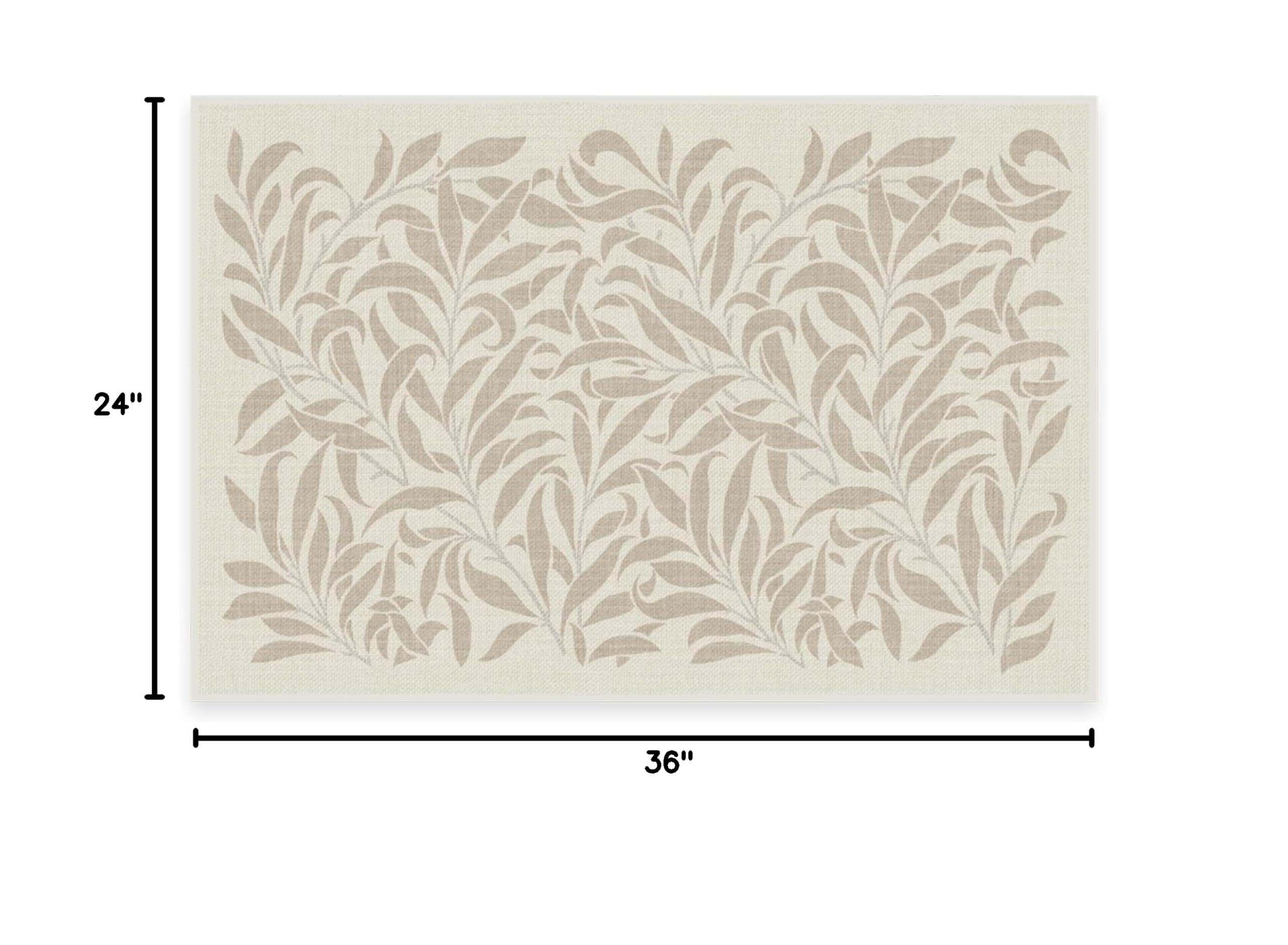 RUGGABLE x Morris & Co Washable Rug - Perfect Bohemian Area Rug for Living Room Bedroom Kitchen - Non-Slip, Child Friendly, Stain & Water Resistant - Pure Willow Boughs Natural 2&