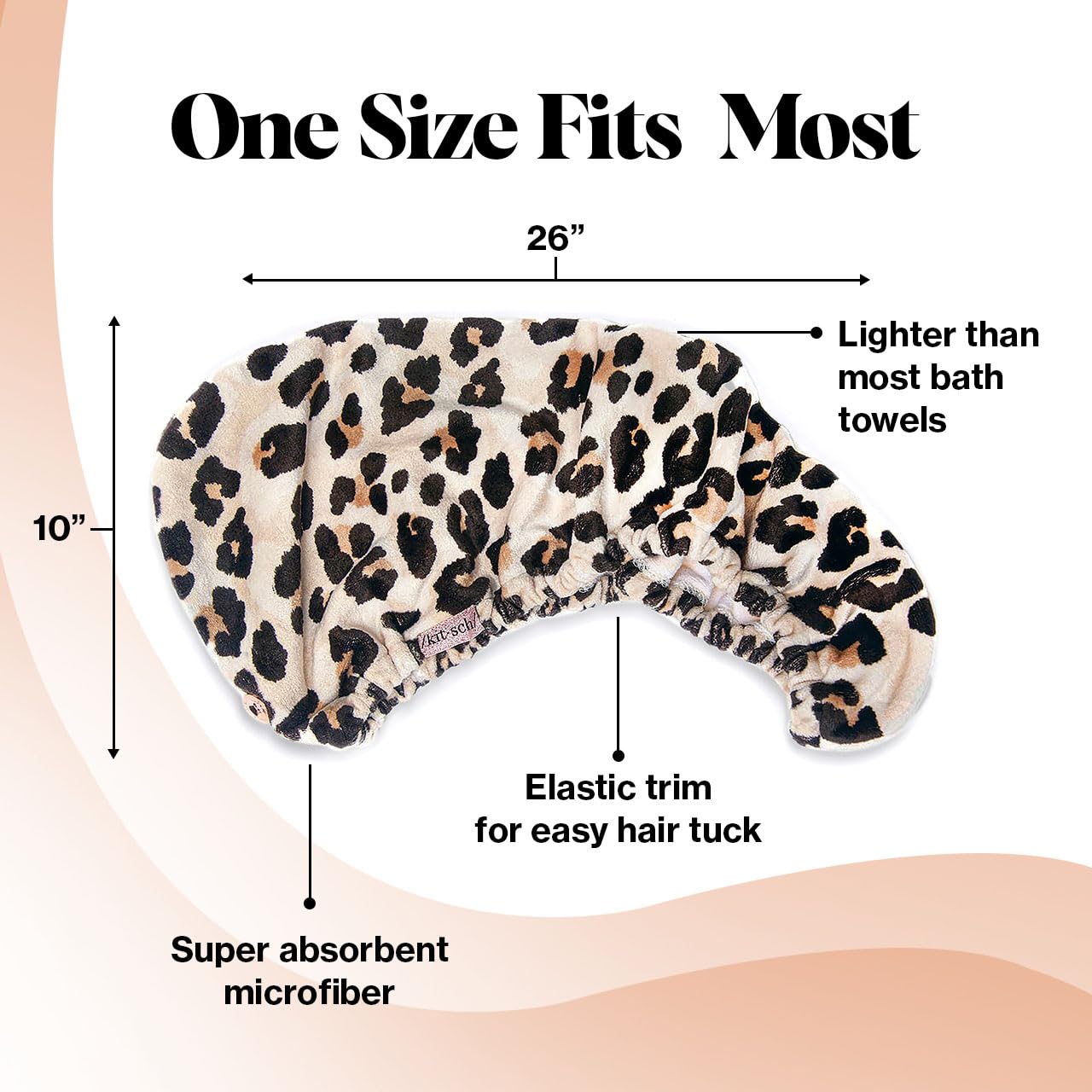 Kitsch Microfiber Hair Towel Wrap - Quick Dry Curly Hair Wraps for Women Wet Hair | Microfiber Towel for Hair | Hair Drying Towel Wrap | Hair Towels for Women | Hair Turban for Wet Hair (Blush)