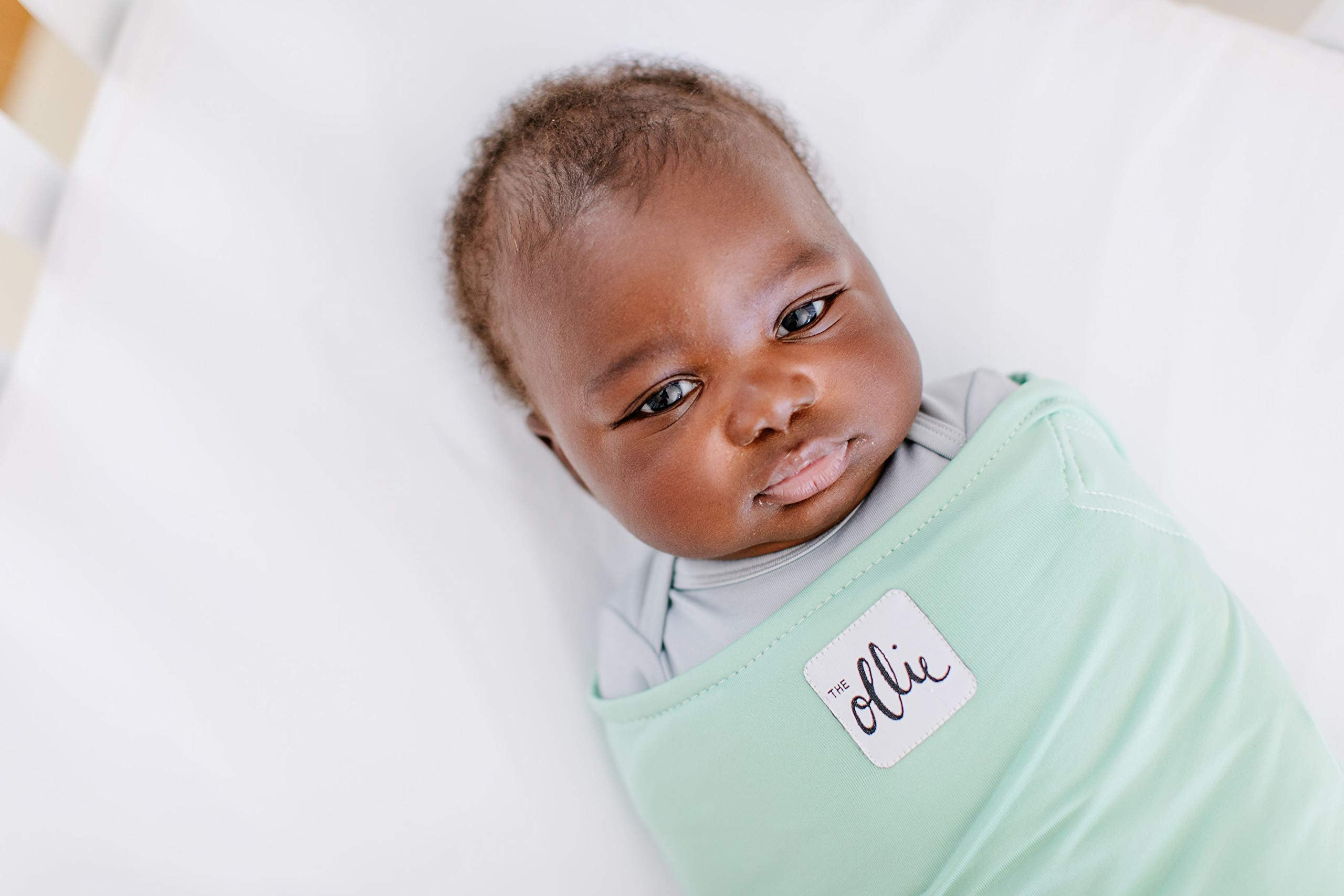 The Ollie Swaddle - Helps to Reduce The Moro (Startle) Reflex - Made from a Custom Designed Moisture-Wicking Material (Sky)
