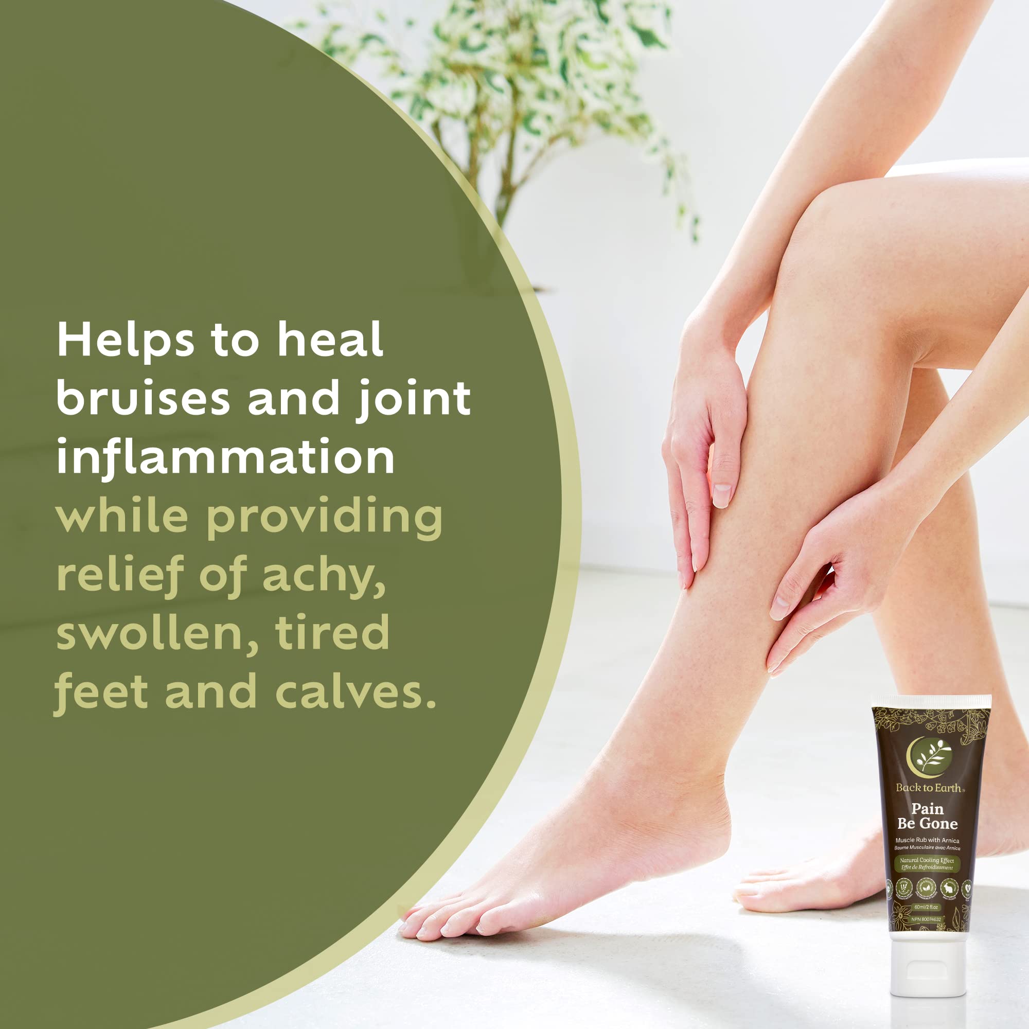 Natural Arnica Gel Muscle Relaxer | Back To Earth’s Pain Be Gone | Unscented Muscle Rub for Pain Relief | Sore Muscle Massage | Provides Shoulder Pain Relief, Neck Pain Relief, Back Pain Relief | 200 mL