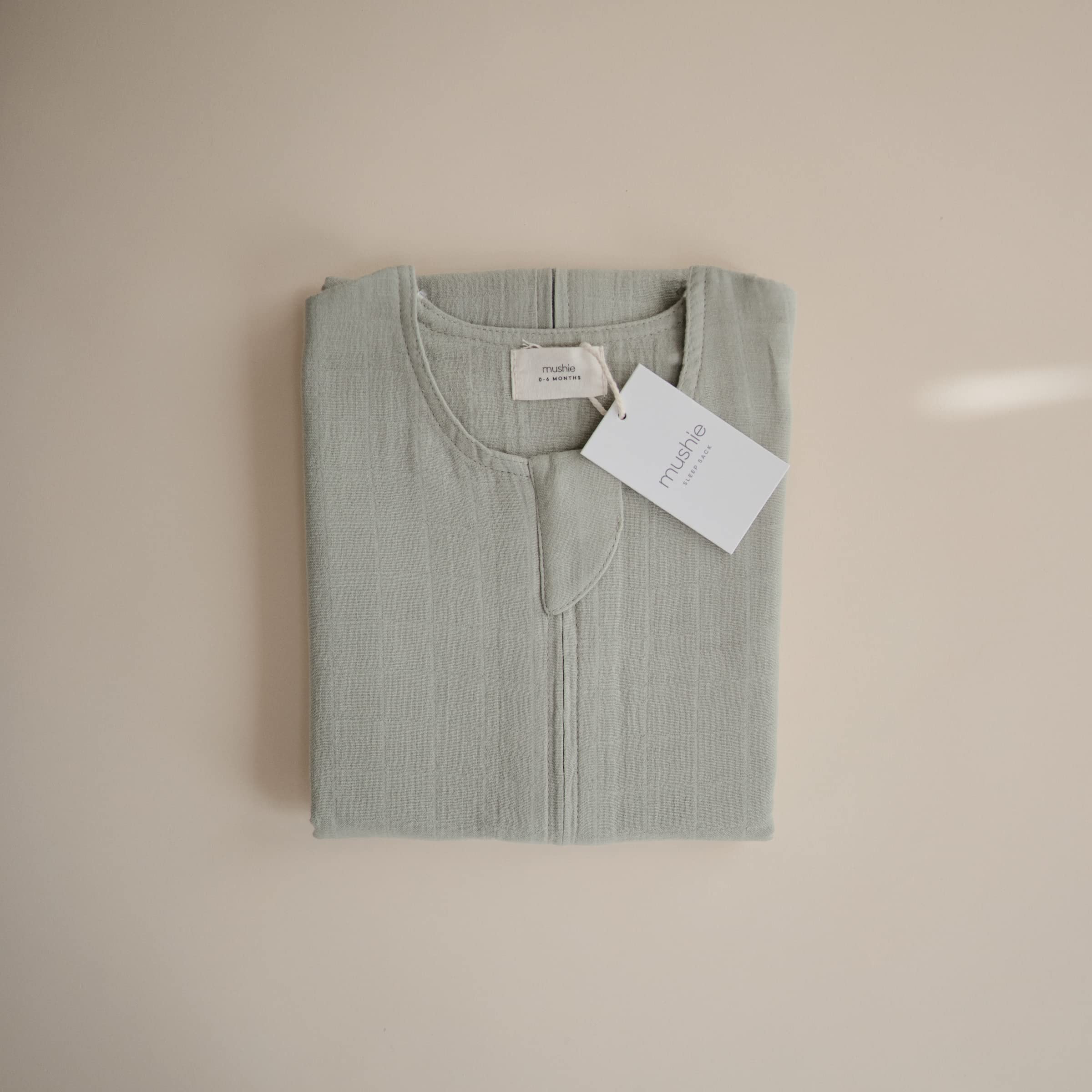 mushie Baby Wearable Blanket | 100% Organic Cotton Muslin | Sleeping Bag for Infants (Natural)