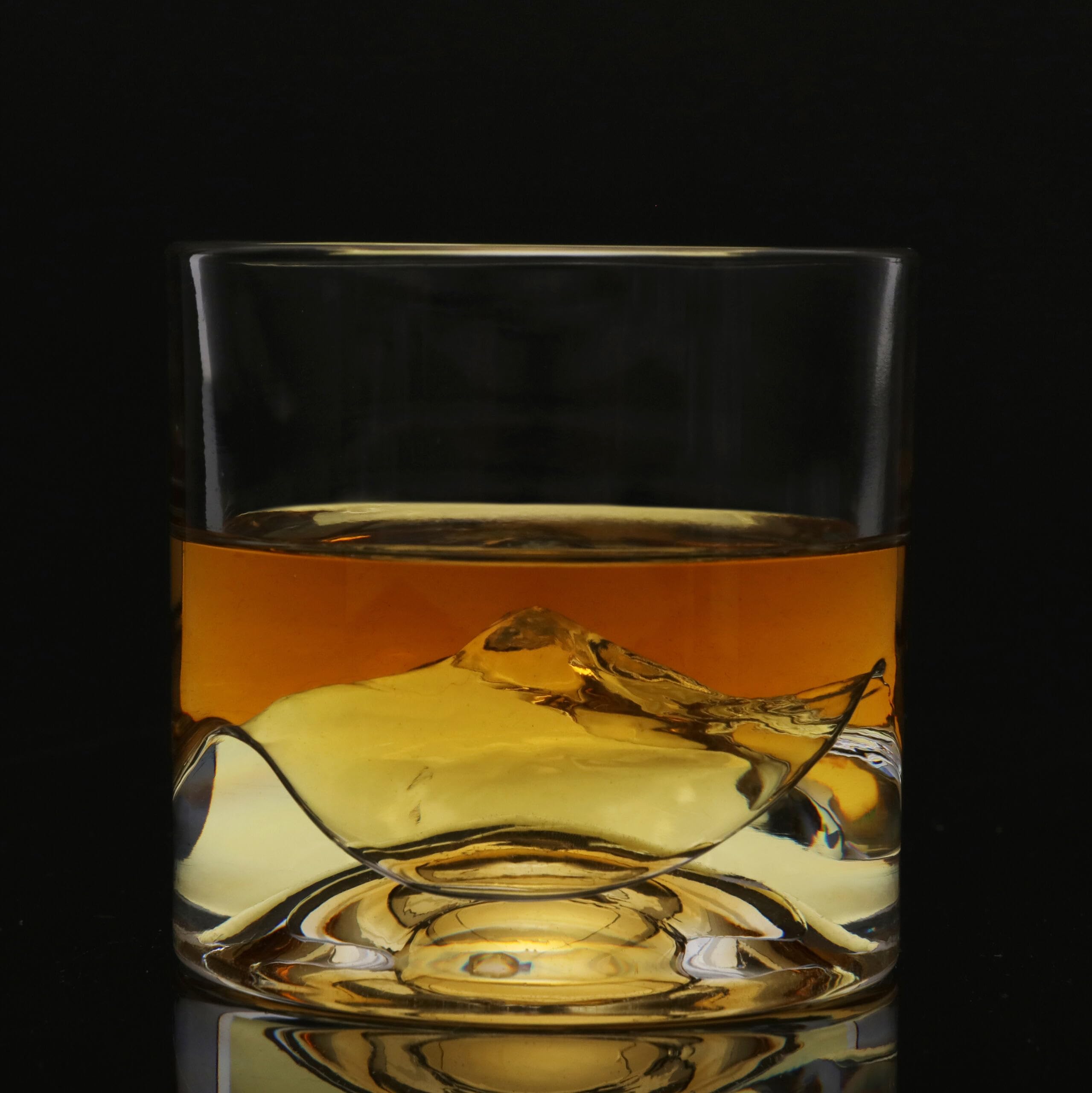 LIITON Heavy Crystal Whiskey Glasses Gift Set, Thick Freezable Bourbon Glass 1lb Each, Premium Whiskey Gifts for Men, Frozen Crystal Chills Cocktails Featuring Grand Canyon Glasses Set of 2, 10 oz