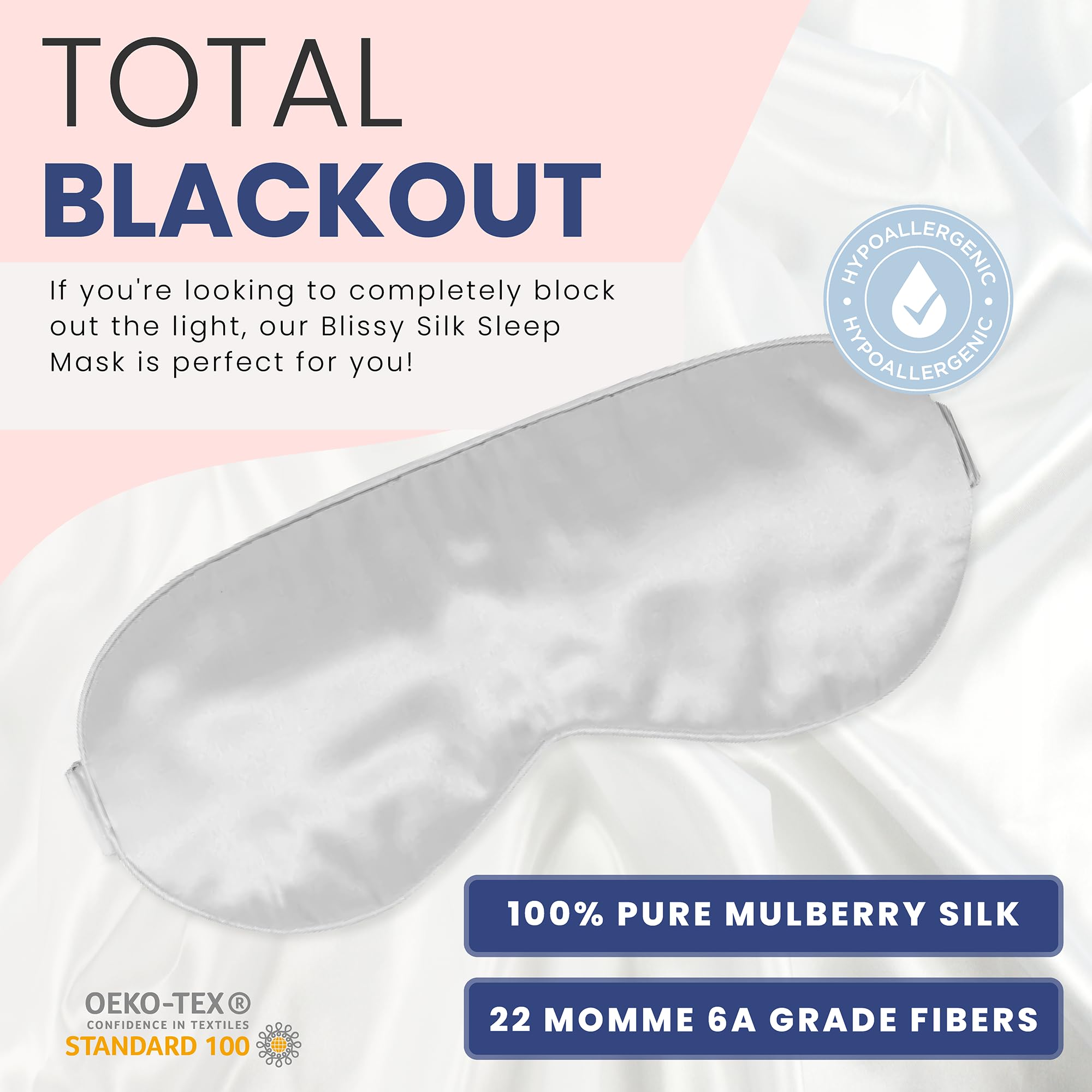 Blissy Silk Sleep Mask - Silk Eye Sleeping Mask for Women & Men for Total Blackout - 100% Pure Mulberry Silk, 22 Momme 6a Fibers - Blindfold Silk Sleep Mask Side Sleeper Eye Cover (Plum)