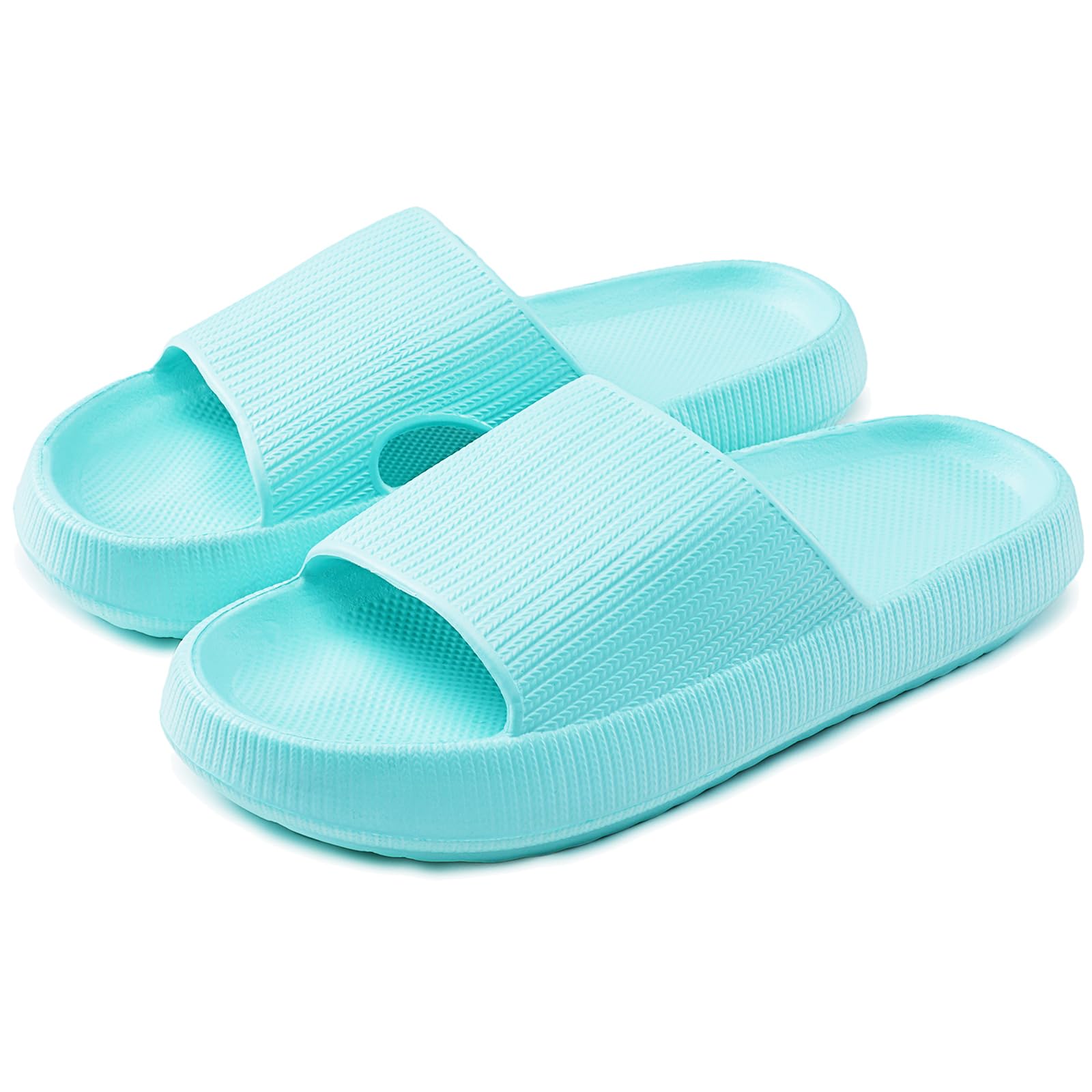rosyclo Cloud Slippers for Women and Men, Pillow House Slippers Shower Shoes Indoor Slides Bathroom Sandals, Ultimate Comfort, Lightweight, Thick Sole, Non-Slip, Easy to Clean