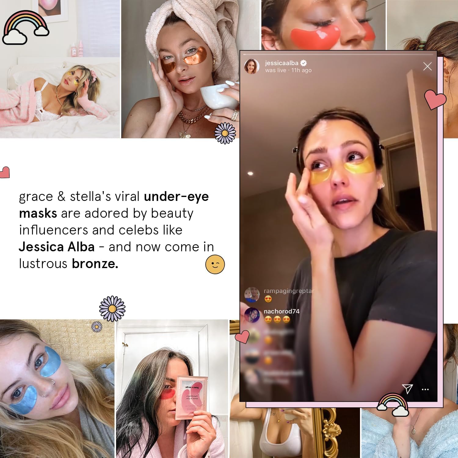 grace & stella Under Eye Masks for Dark Circles (Purple, 24 Pairs) - Gel Eye Mask with Retinol - Restoring Under Eye Patches for Puffy Eyes and Dark Circles - Vegan Cruelty-Free