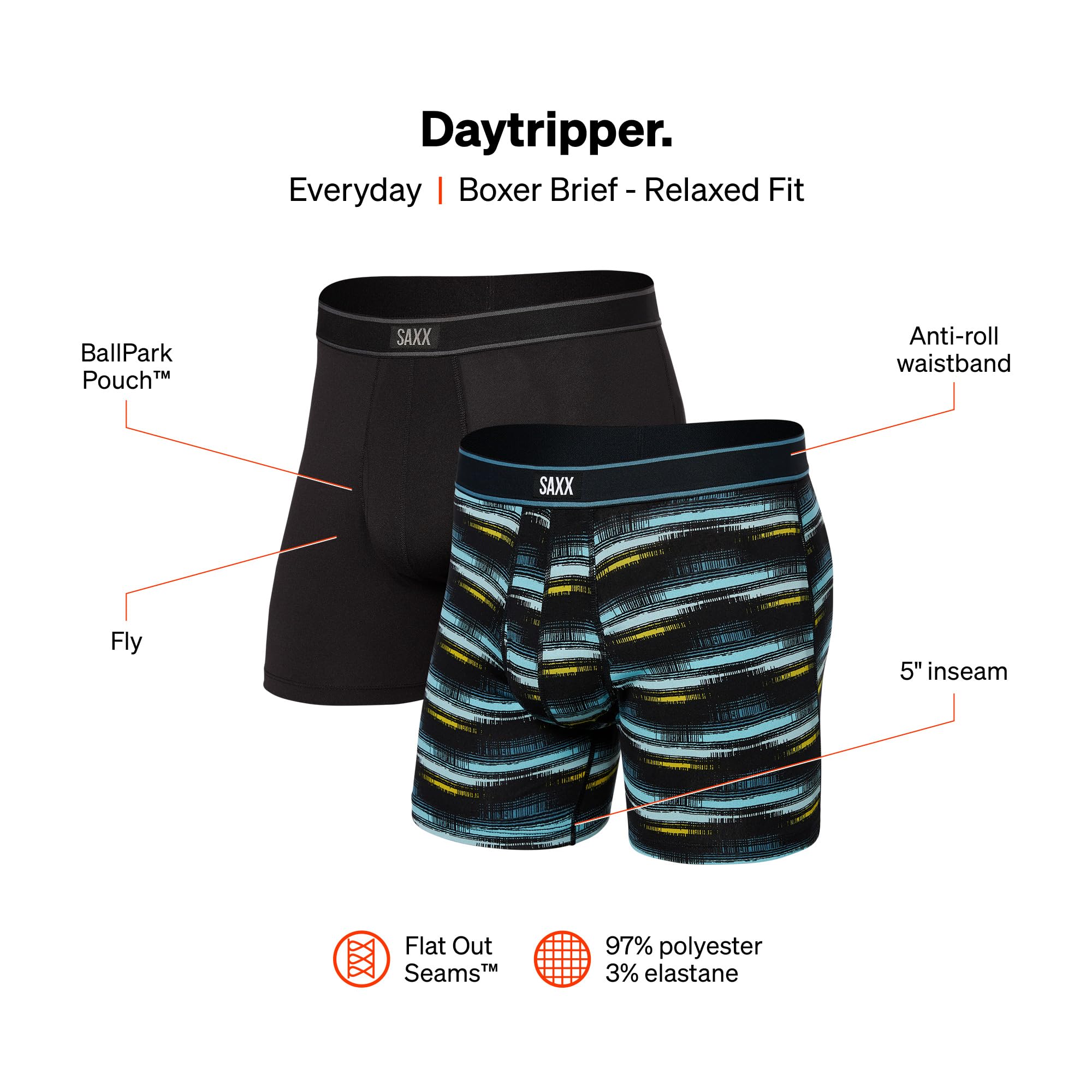 SAXX Underwear Co. Mens Saxx Underwear Boxer Briefs