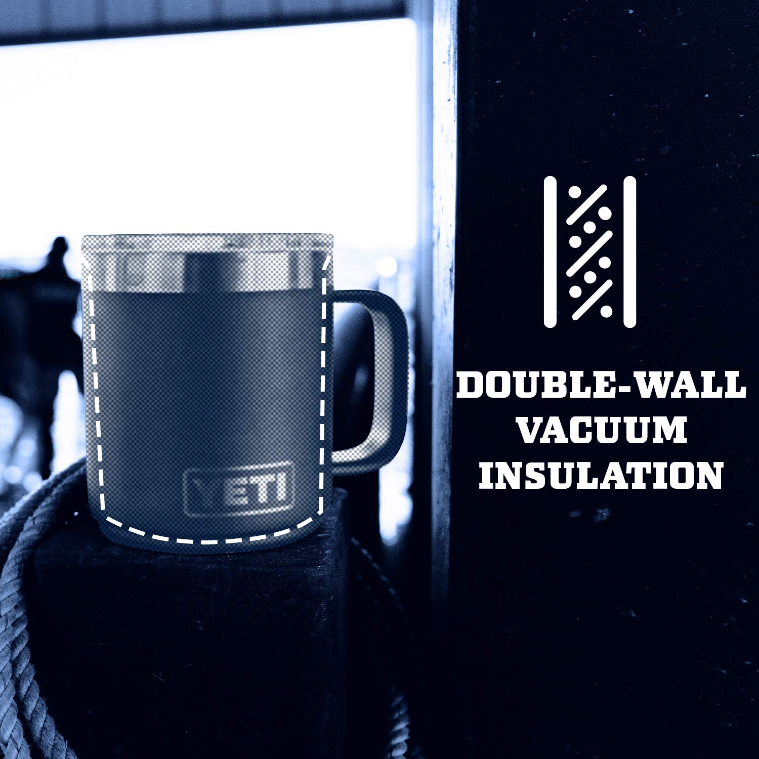 YETI Rambler 10 oz Stackable Mug, Vacuum Insulated, Stainless Steel with MagSlider Lid