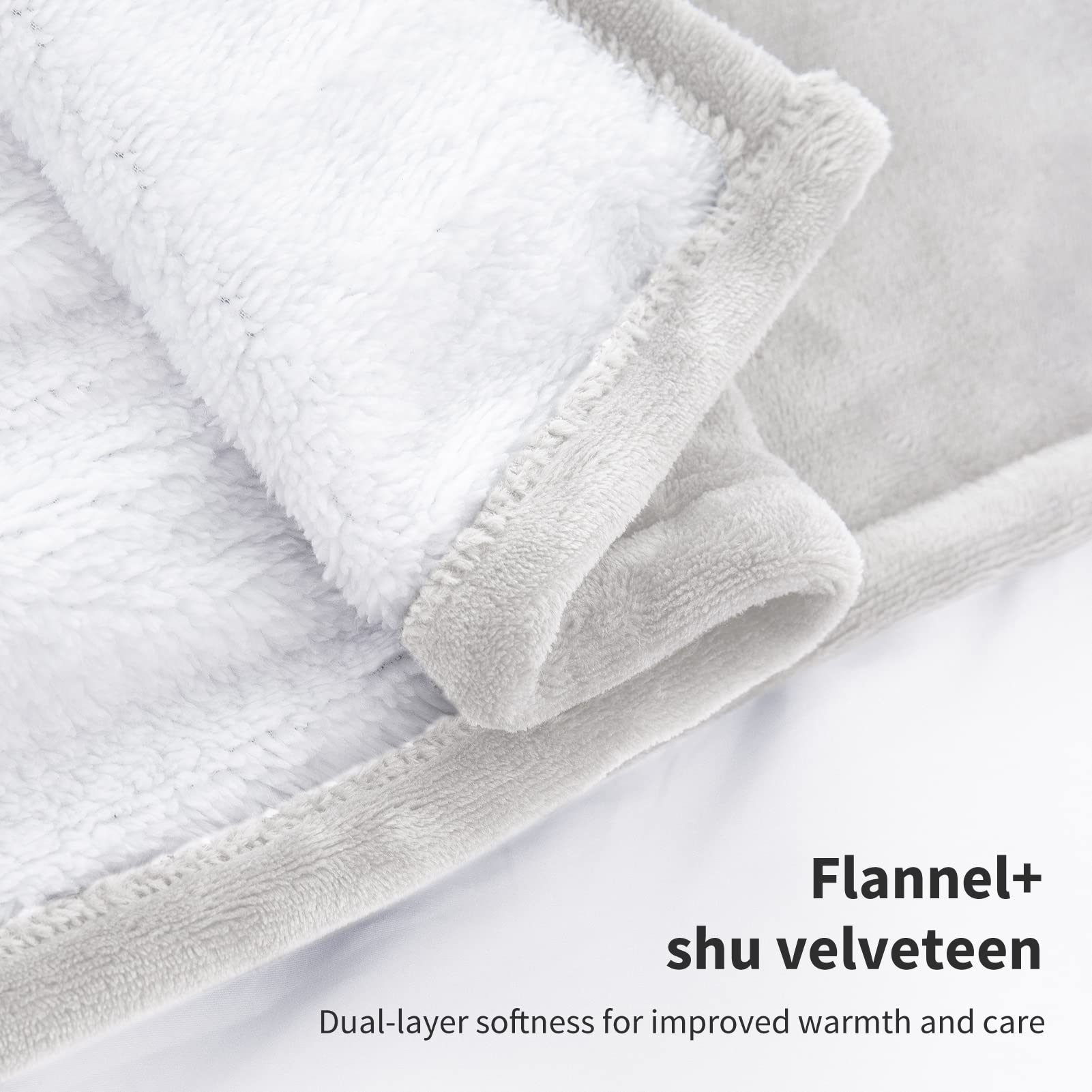Electric Blanket Heated Throw, Heated Blanket Soft Flannel Heating Blanket Queen Size Machine Washable ETL&FCC Certification (Beige, 84 * 90)