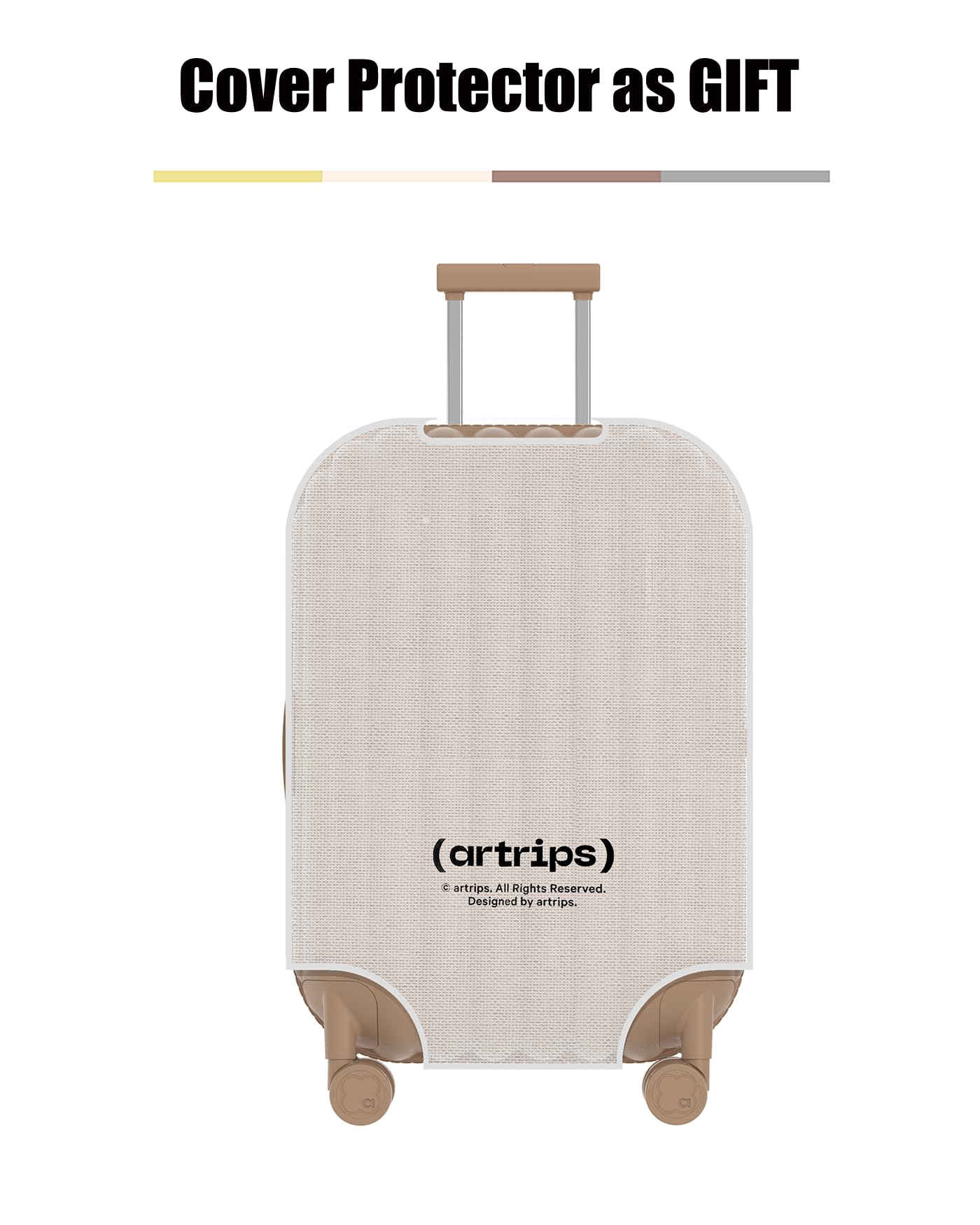 artrips Luggage with 8 Spinner Wheels,Lightweight Hardside Suitcase with Cover Protector,PC Hardshell Luggage,Travel Suitcase with Bread Design,TSA Lock,20/24/28inch