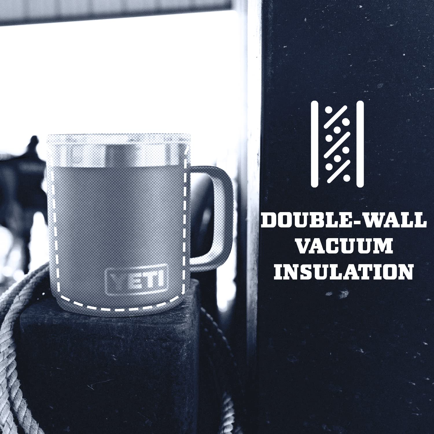 YETI Rambler 10 oz Stackable Mug, Vacuum Insulated, Stainless Steel with MagSlider Lid