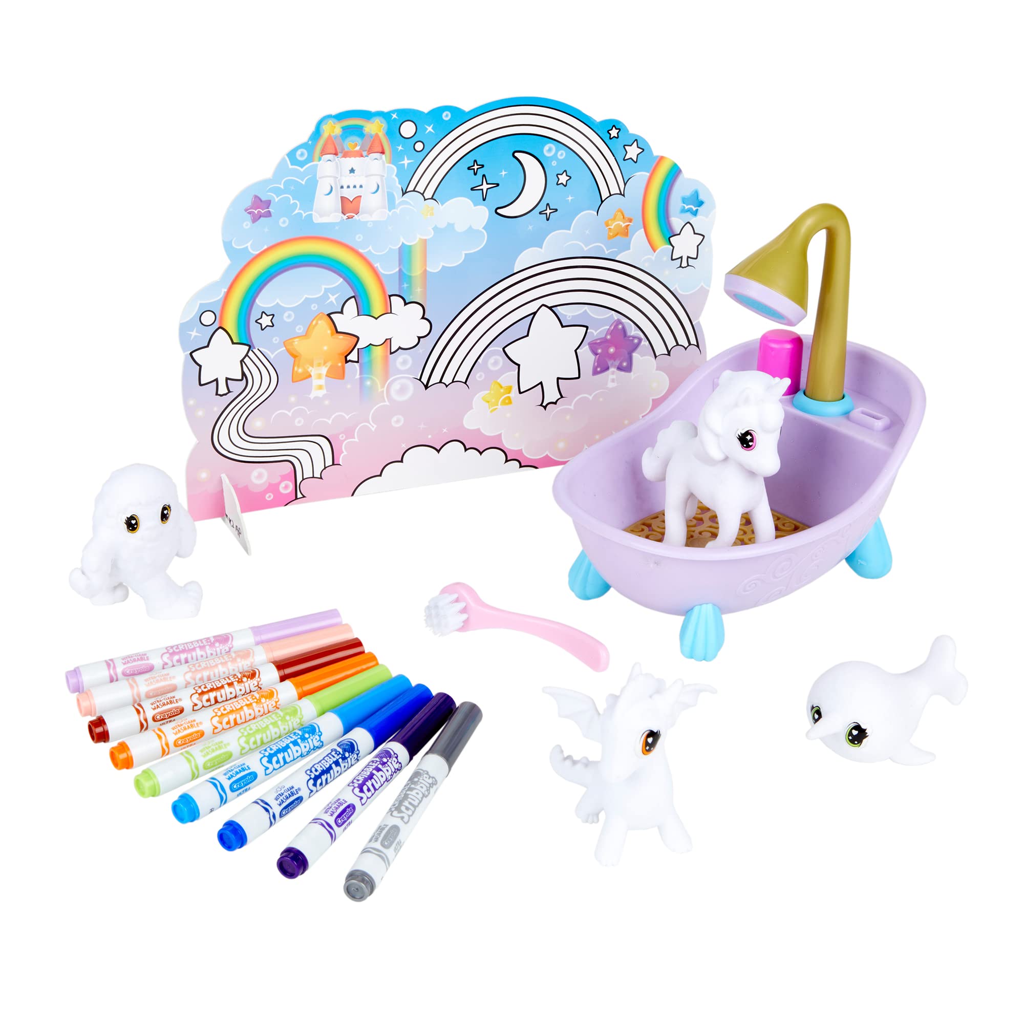 Crayola Scribble Scrubbie Peculiar Pets Tub Playset, Creative Toys