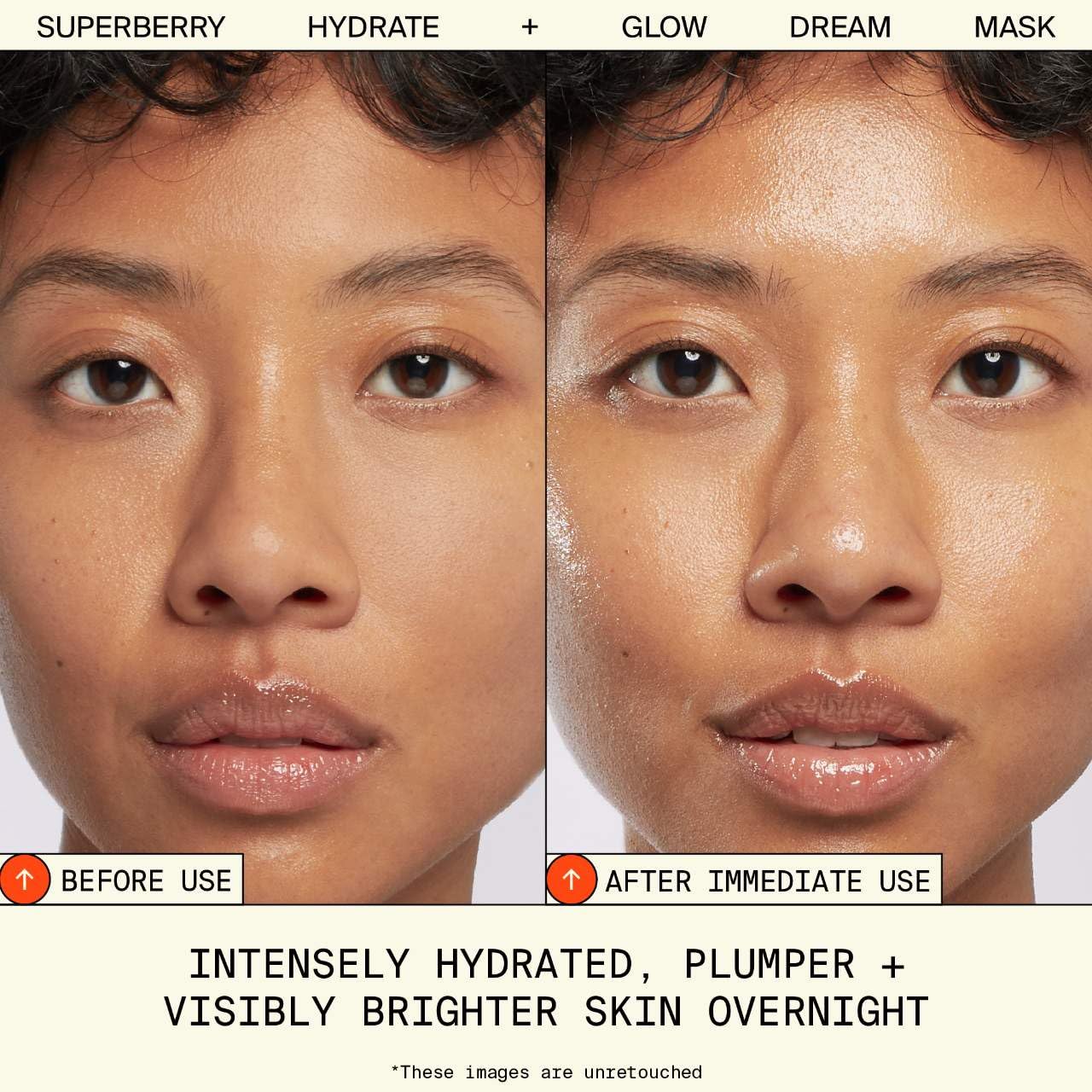 YTTP Hydrate + Glow Dream Overnight Face Mask - Brightening Skin Care Cream & Moisturizing Facial Mask with Hyaluronic Acid, Vitamin C & Squalane Oil for Even Skin Tone - Vegan Skincare (2oz)