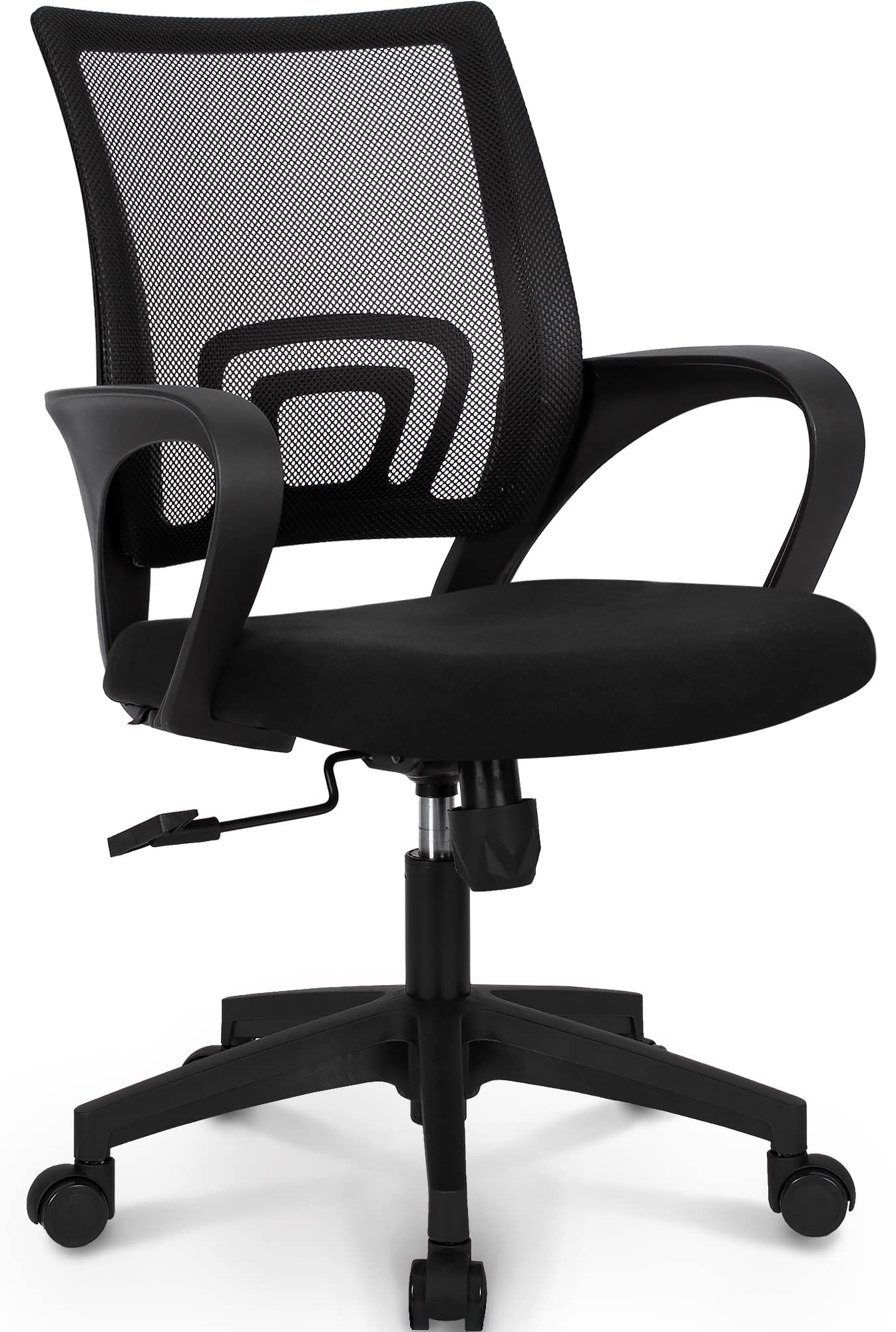 NEO CHAIR Office Chair Computer Desk Chair Gaming Ergonomic Mid Back Cushion Lumbar Support with Comfy Mesh Adjustable Swivel Rolling Home (Beige)