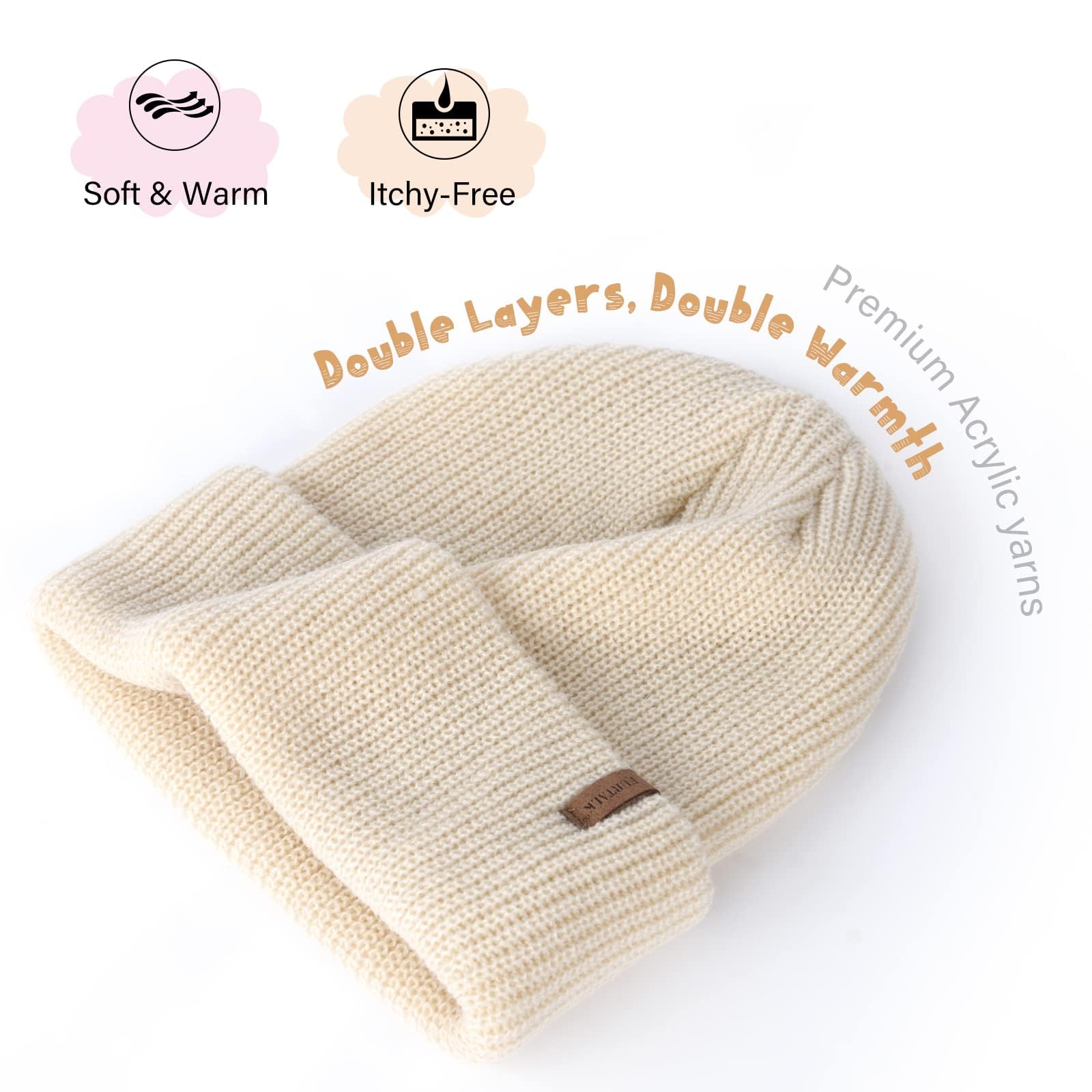 FURTALK Toddler Beanie Baby Boys Girls Beanies Kids Winter Hats Children Knit Warm Caps