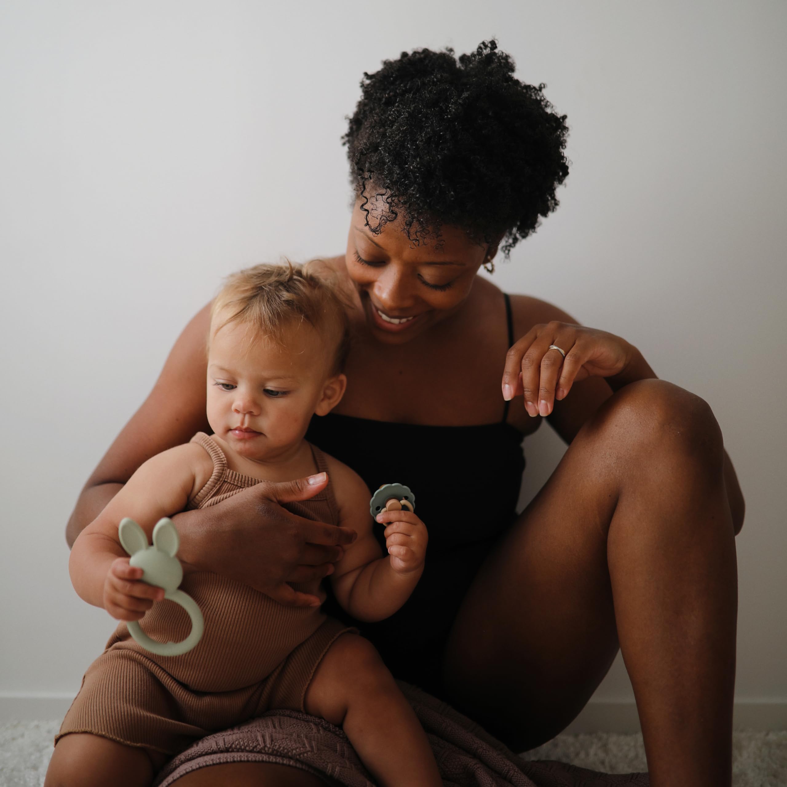 mushie Silicone Baby Teether Toy | Bunny