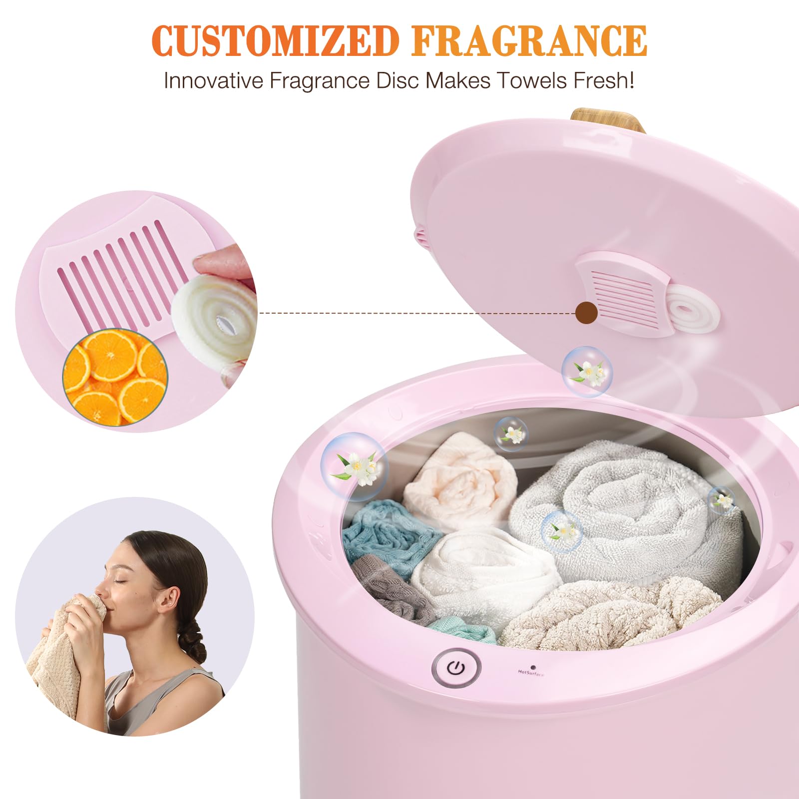 Keenray Towel Warmer, Luxury Towel Warmer Bucket, Large Towel Warmer for Bathroom, Auto Shut Off, Fits Up to Two 40"X70" Oversized Towels, Bathrobes, Blankets, PJ&