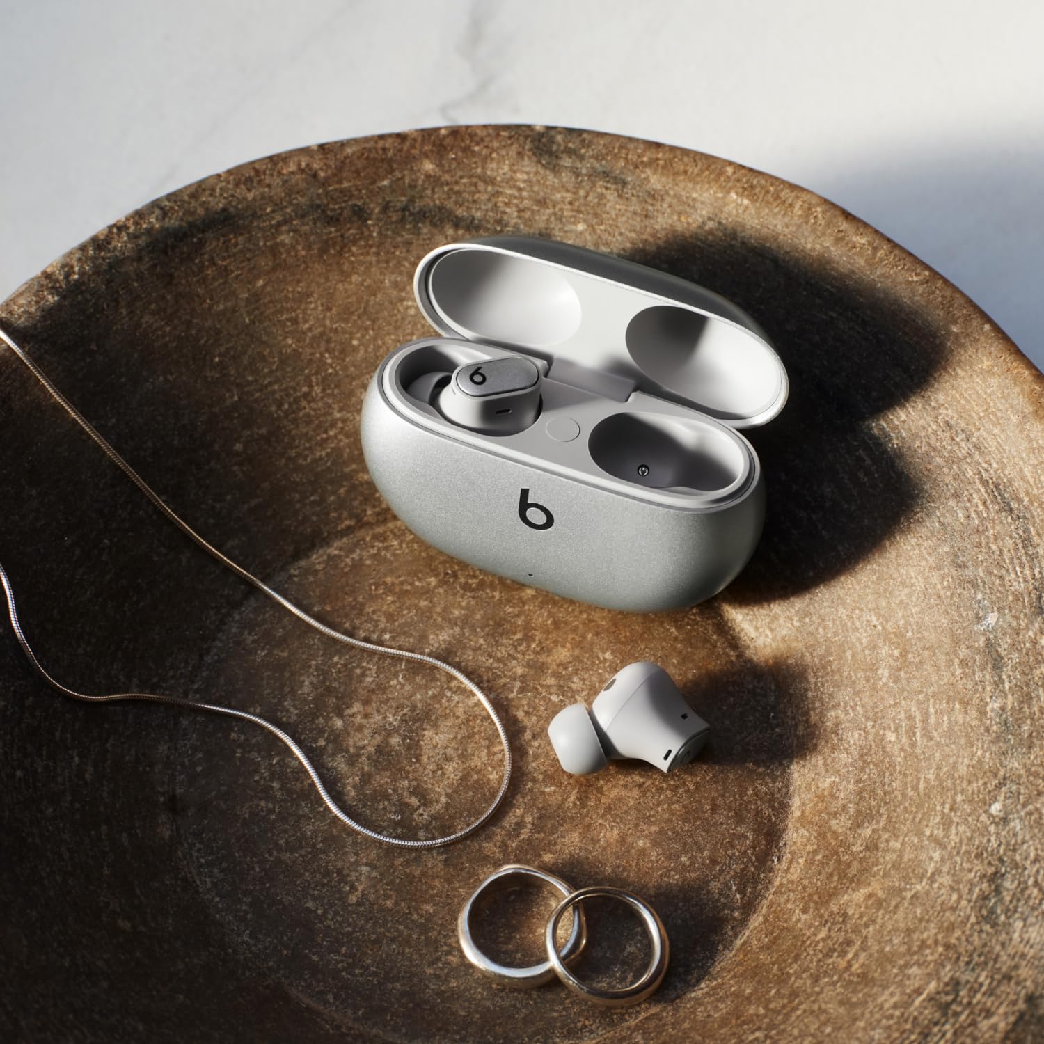 Beats Studio Buds + | True Wireless Noise Cancelling Earbuds, Enhanced Apple & Android Compatibility, Built-in Microphone, Sweat Resistant Bluetooth Headphones, Spatial Audio - Ivory