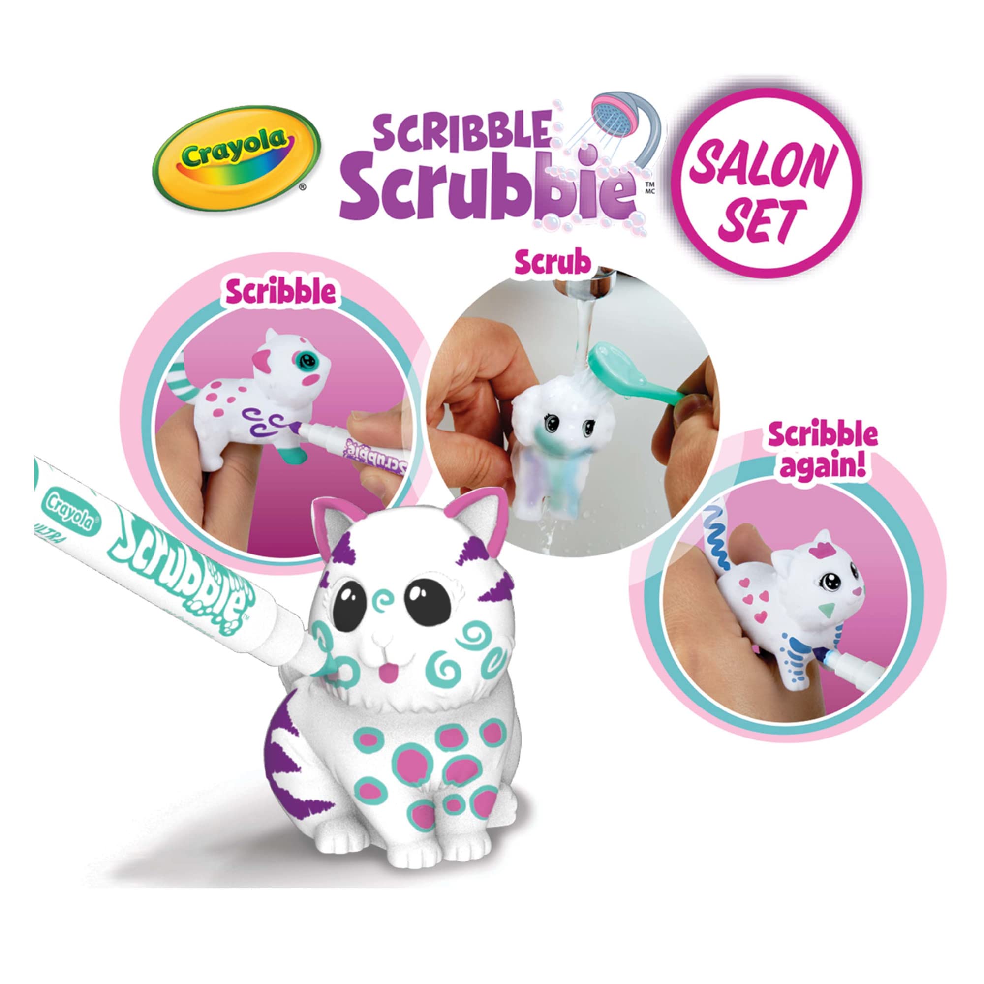 Crayola Scribble Scrubbie Peculiar Pets Tub Playset, Creative Toys