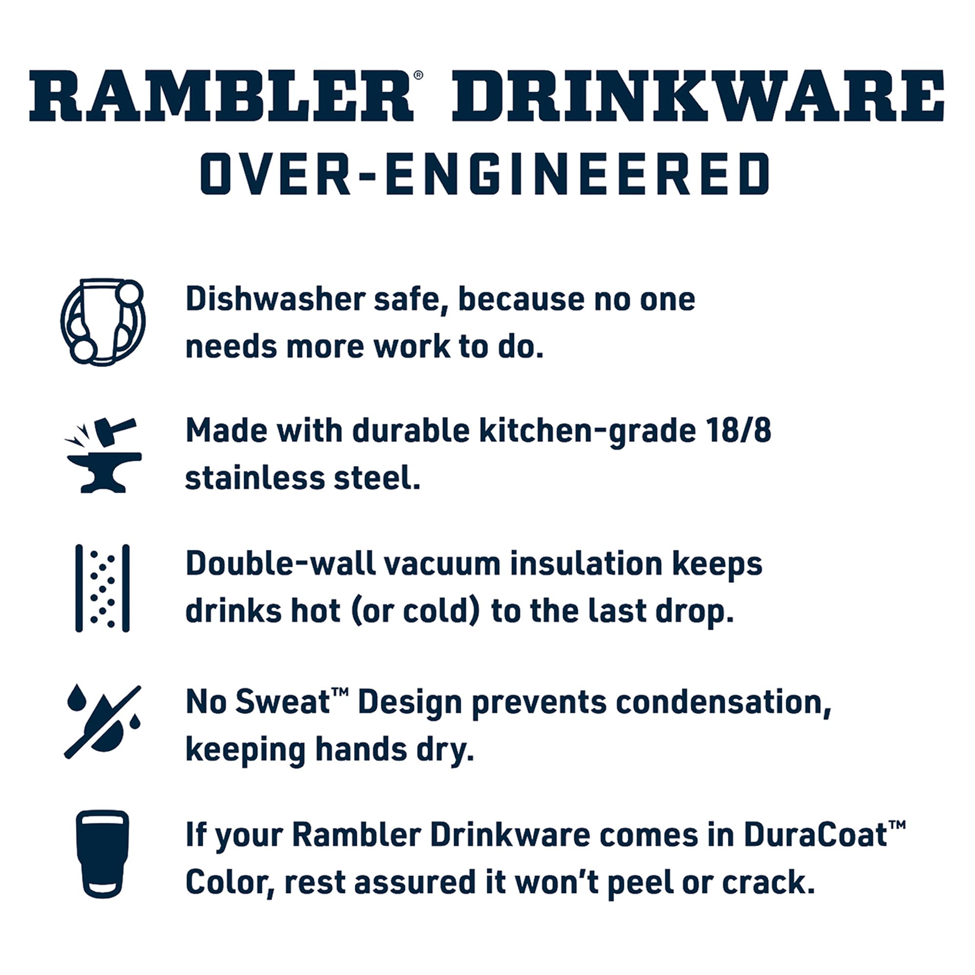 YETI Rambler Tumbler with Handle and Straw Lid, Vacuum Insulated Travel Mug, Stainless Steel