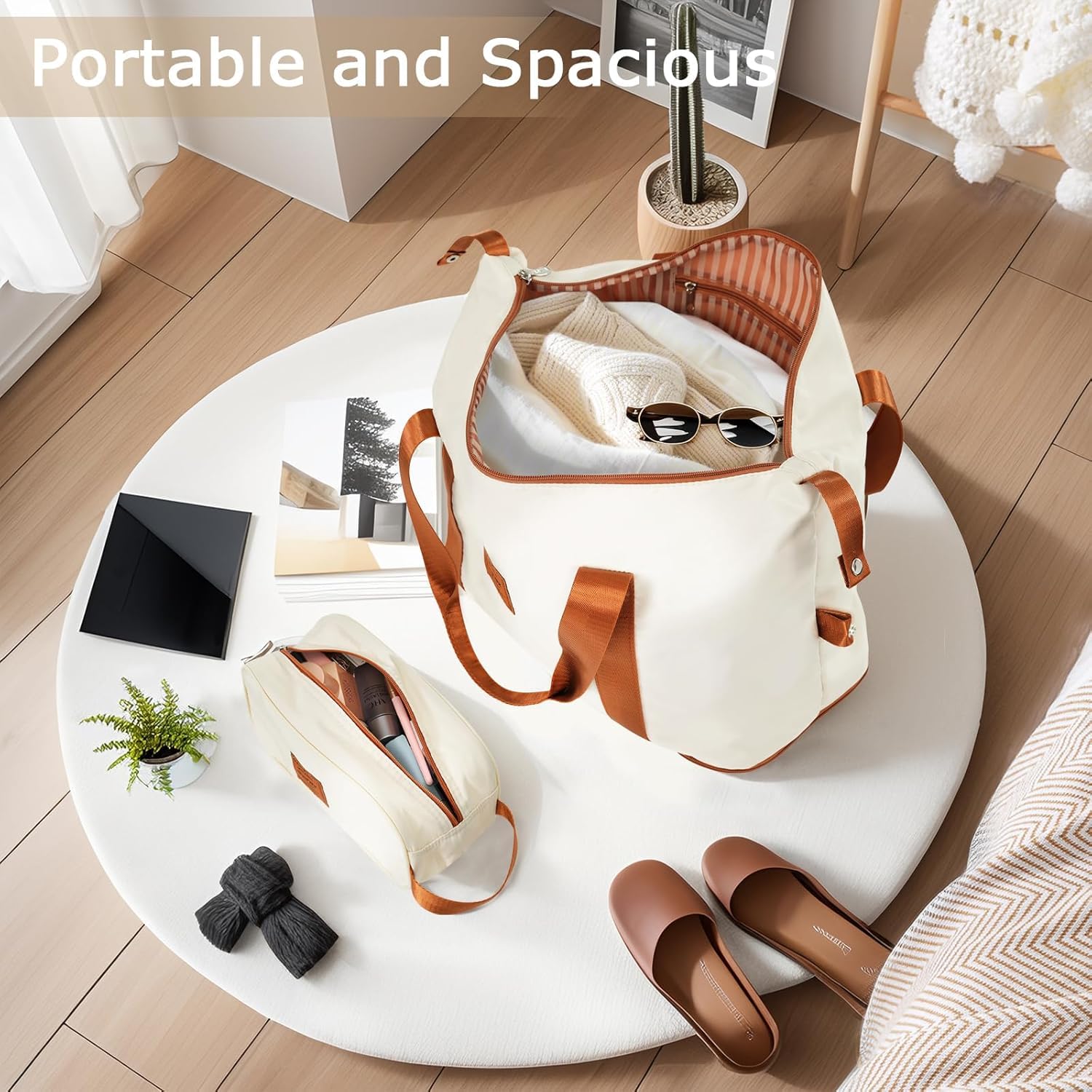 Merax 3 Pcs ABS Hardside Luggage Sets TSA Lock Spinner Wheel Suitcases, Pearly White, 20/24/28 Inch