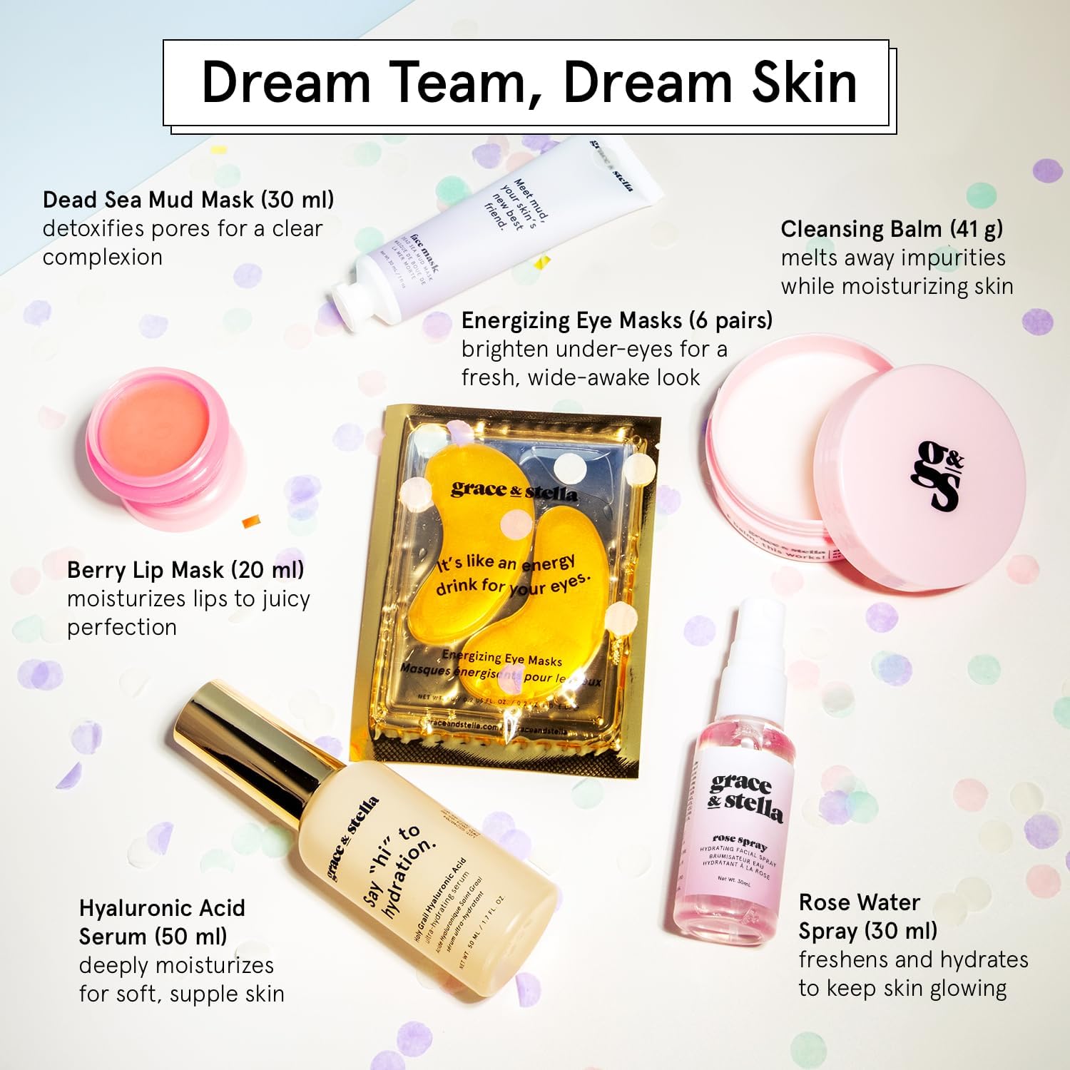 grace & stella Award Winning Dream Team Gift Set for Women