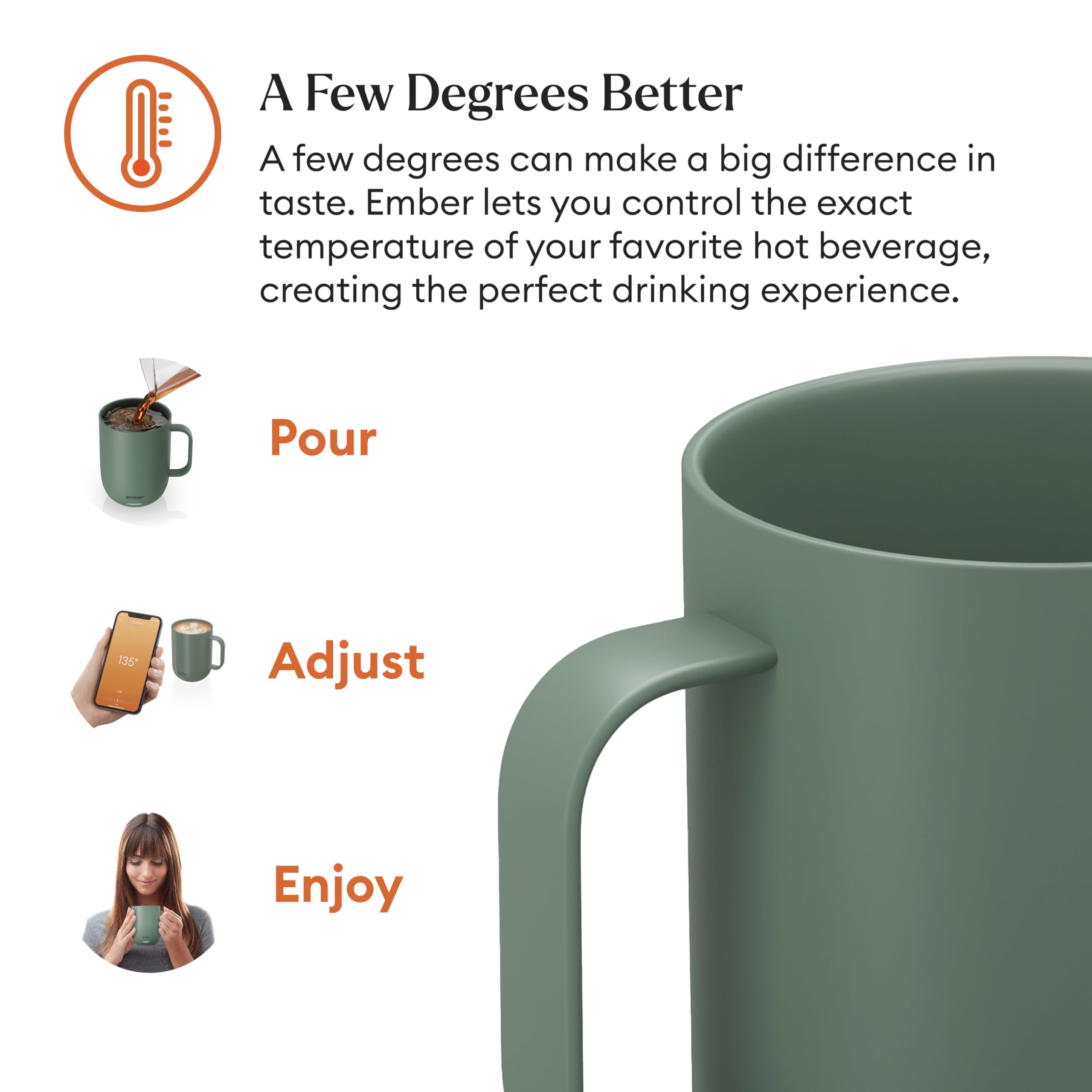 Ember Temperature Control Smart Mug 2, 14 Oz, App-Controlled Heated Coffee Mug with 80 Min Battery Life and Improved Design, White