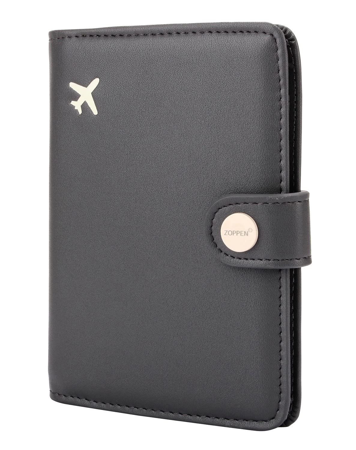 Zoppen RFID Blocking Travel Passport Holder Cadanian Passport Cover Slim Id Card Case (