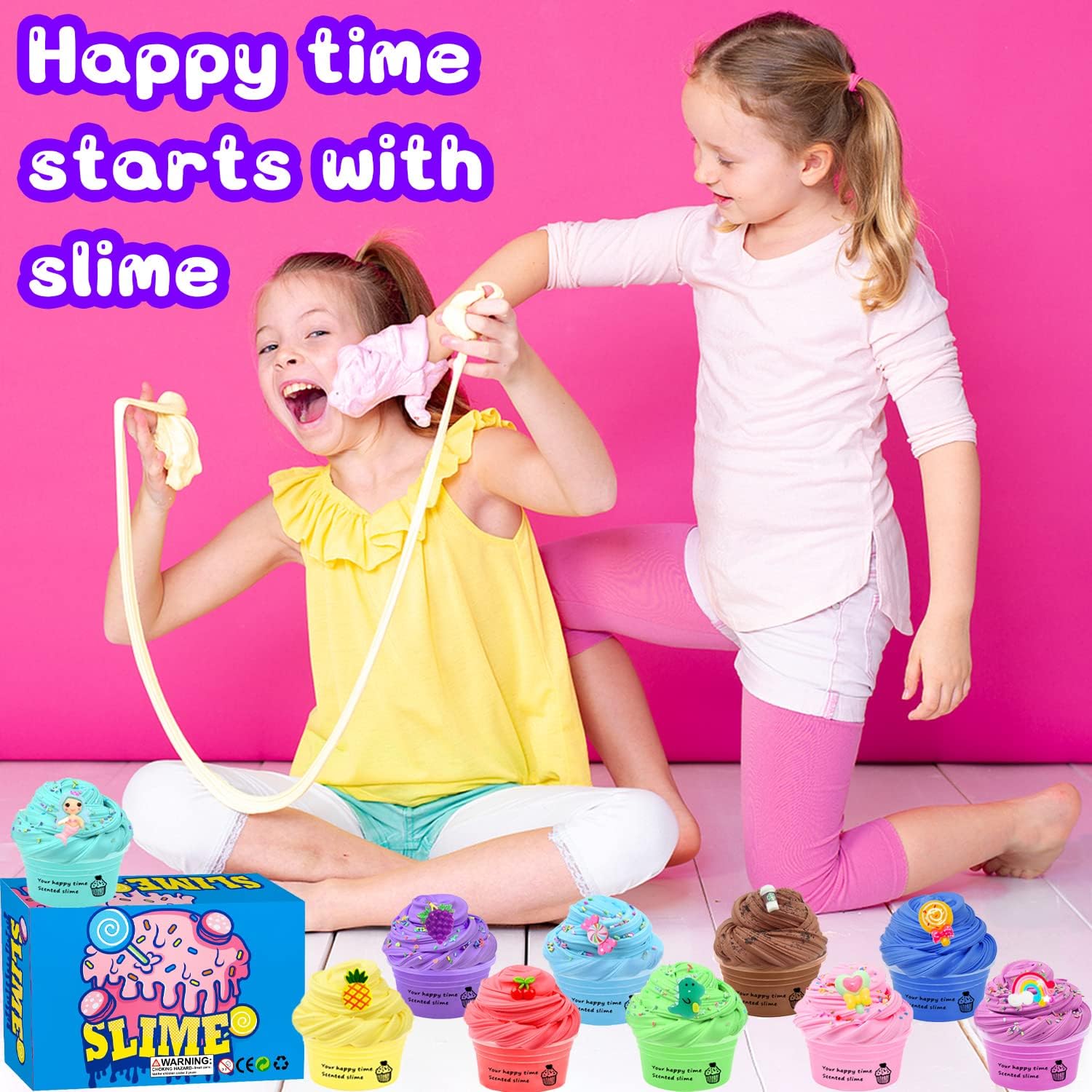 uscan Cloud Slime Butter Slime Kit, Fluffy Slime for Kids Slime Pack of 12, Crunchy Slime Slime Party Favors Supplies Slime Kit for Girls Boys Kids Toy Slime (pack-01)