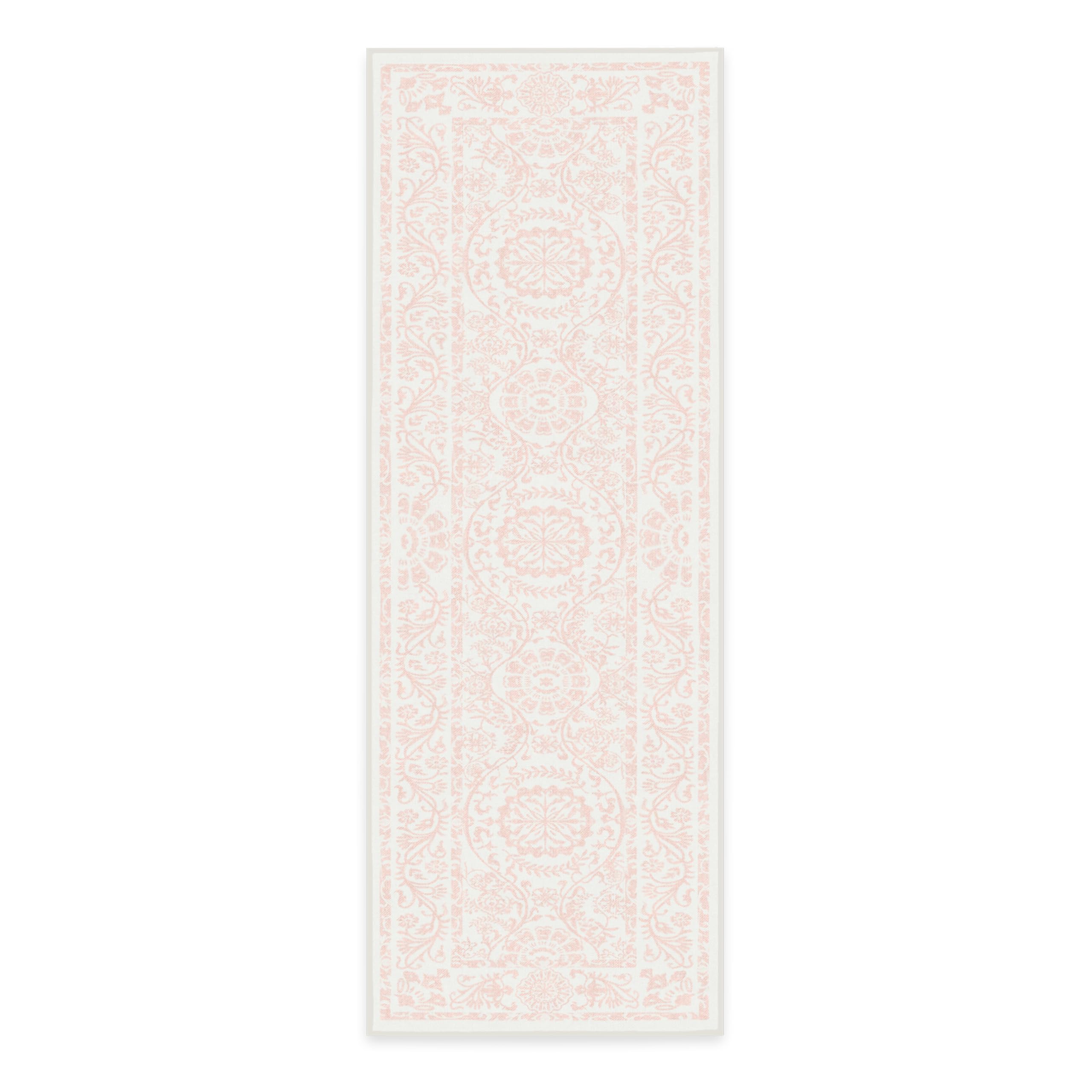 RUGGABLE Washable 2x3 Area Rug, Delphina Delft Blue, Premium Vintage Rugs for Living Room, Bedroom, Kitchen, Office, Classroom with Gripper Non Slip Pad