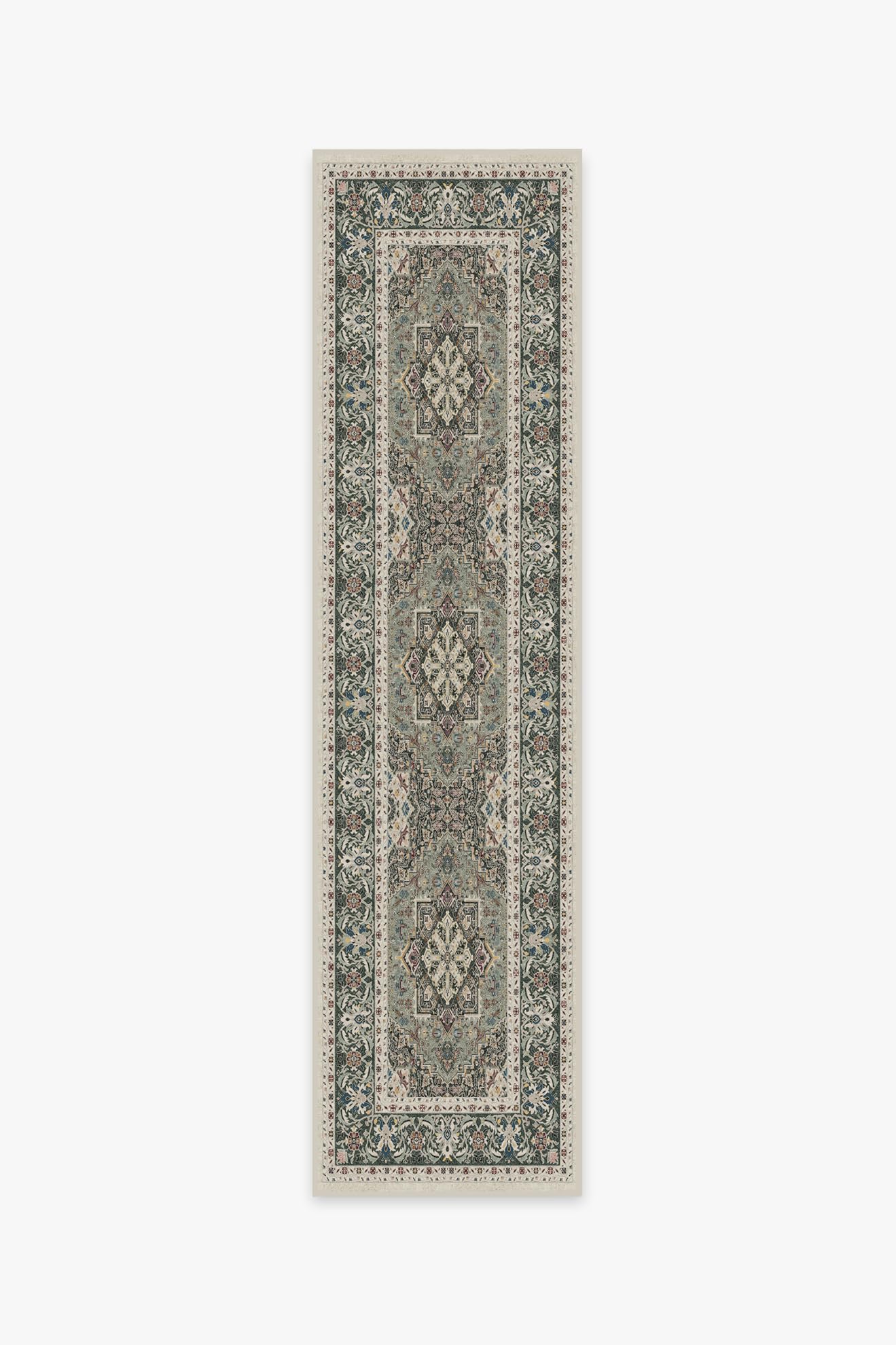 RUGGABLE Hendesi Heriz Washable Rug - Perfect Antique Vintage Area Rug for Living Room Bedroom Kitchen - Pet & Child Friendly - Stain & Water Resistant, Non-Slip - Abalone 2&