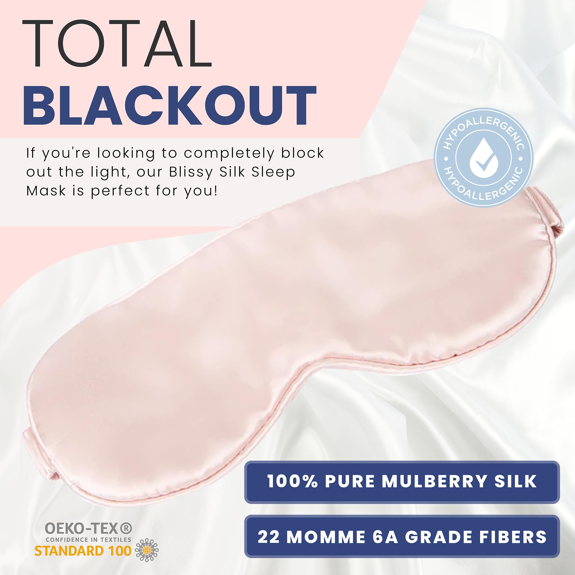 Blissy Silk Sleep Mask - Silk Eye Sleeping Mask for Women & Men for Total Blackout - 100% Pure Mulberry Silk, 22 Momme 6a Fibers - Blindfold Silk Sleep Mask Side Sleeper Eye Cover (Plum)