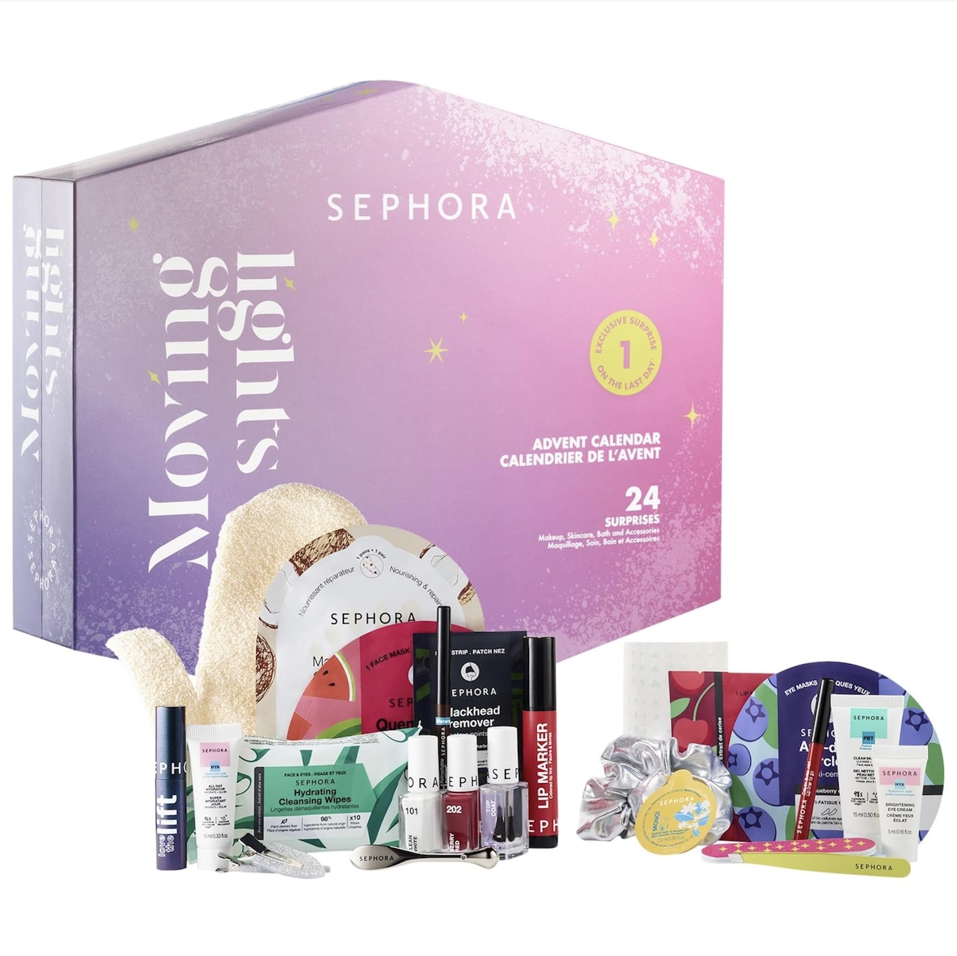 Sephora Advent Calendar 2024 - Moving Lights Advent Calendar - 24 Surprises, Including Make-up, Care, Bathroom Products or Accessories
