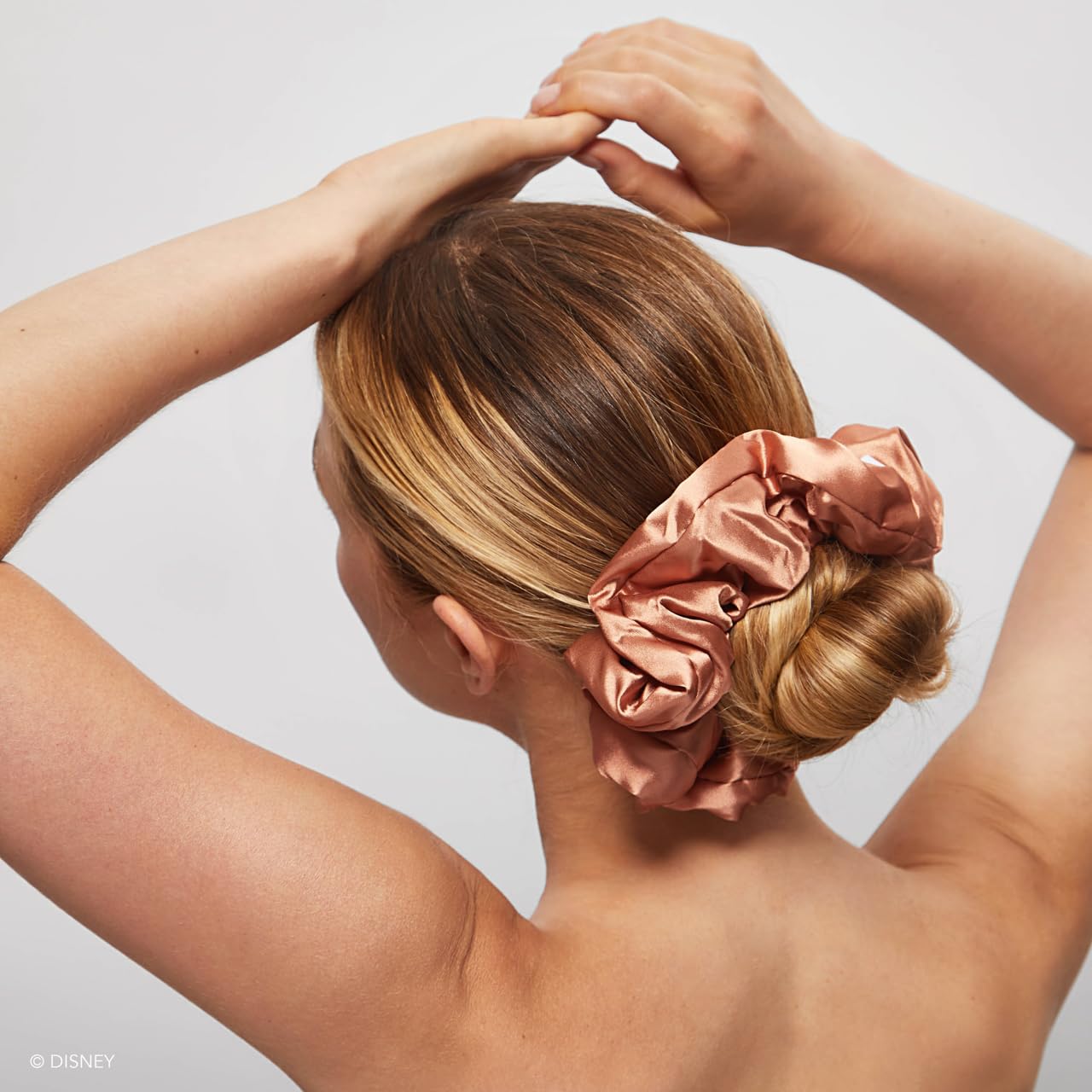 Kitsch 5 Count Velvet Hair Scrunchies for Women - Hair Ties for Thick Hair, Girls, Women, Cute Scrunchies, Soft Hair Accessories, Blush/Mauve