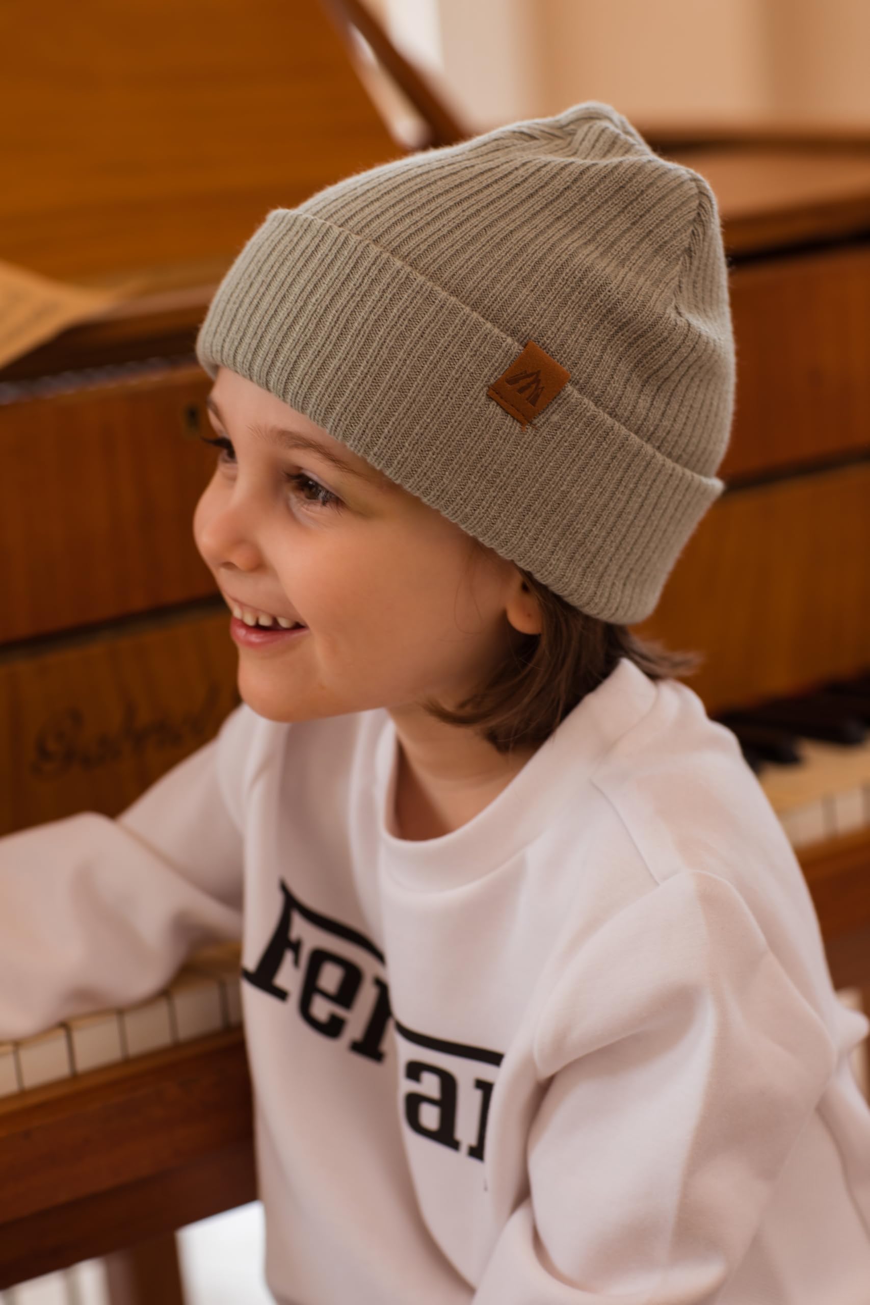 LMLALML Beanie for Toddler Boys Elegant Baby Beanie Knit Winter Hat for Kids