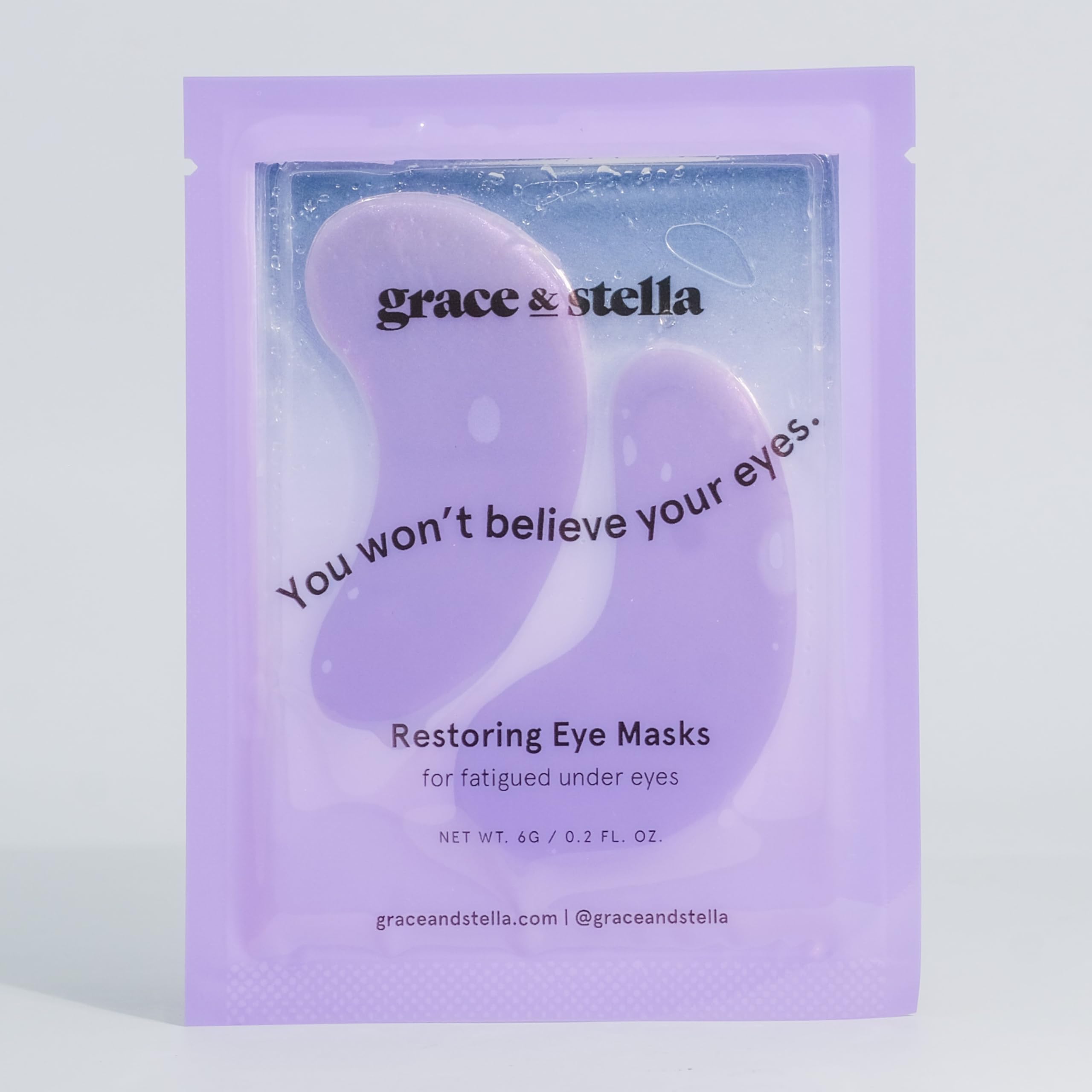 grace & stella Under Eye Masks for Dark Circles (Purple, 24 Pairs) - Gel Eye Mask with Retinol - Restoring Under Eye Patches for Puffy Eyes and Dark Circles - Vegan Cruelty-Free